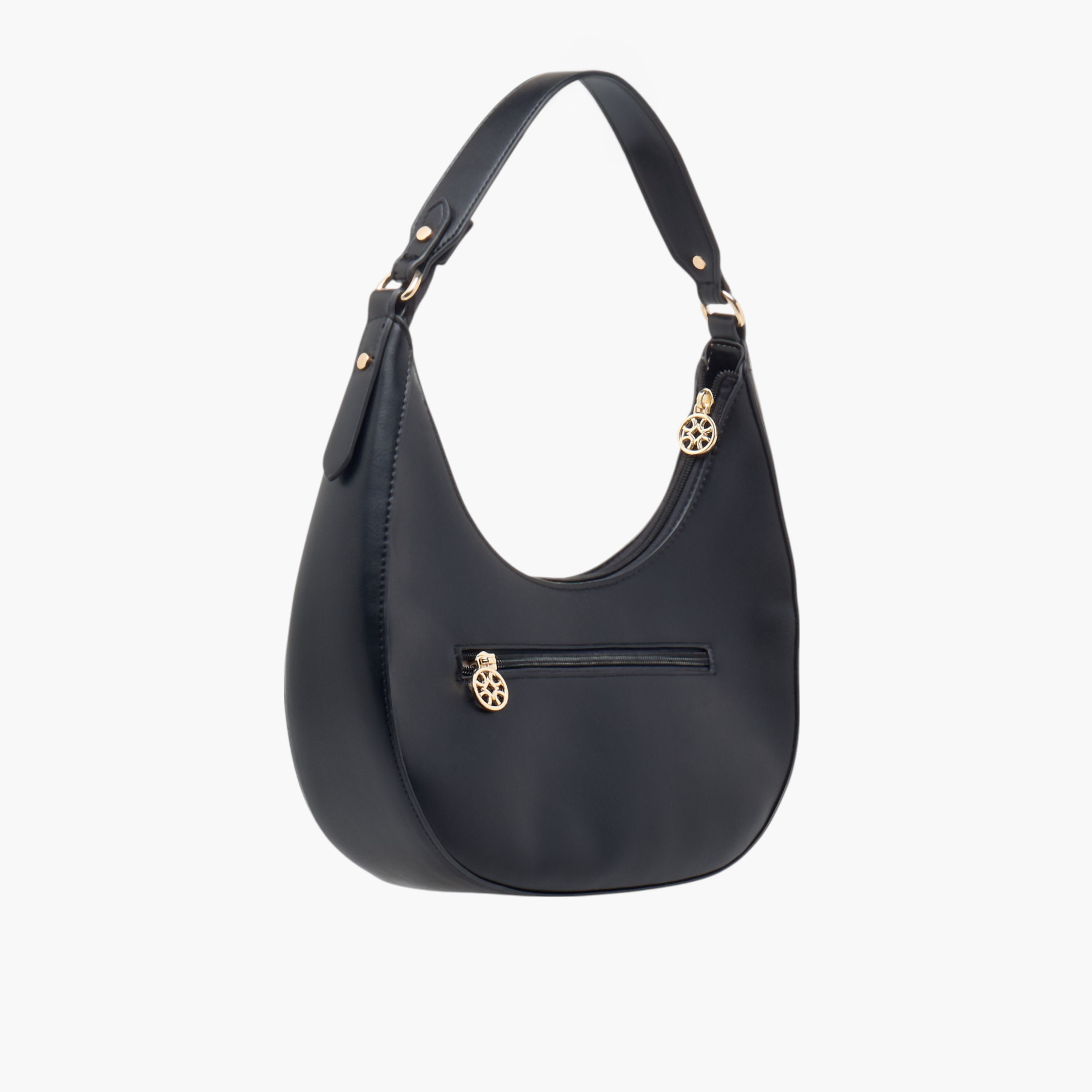 Mistotes Embossed Hobo Bag with Handle and Zip Closure-women-bagsandwallets-handbags-image-4