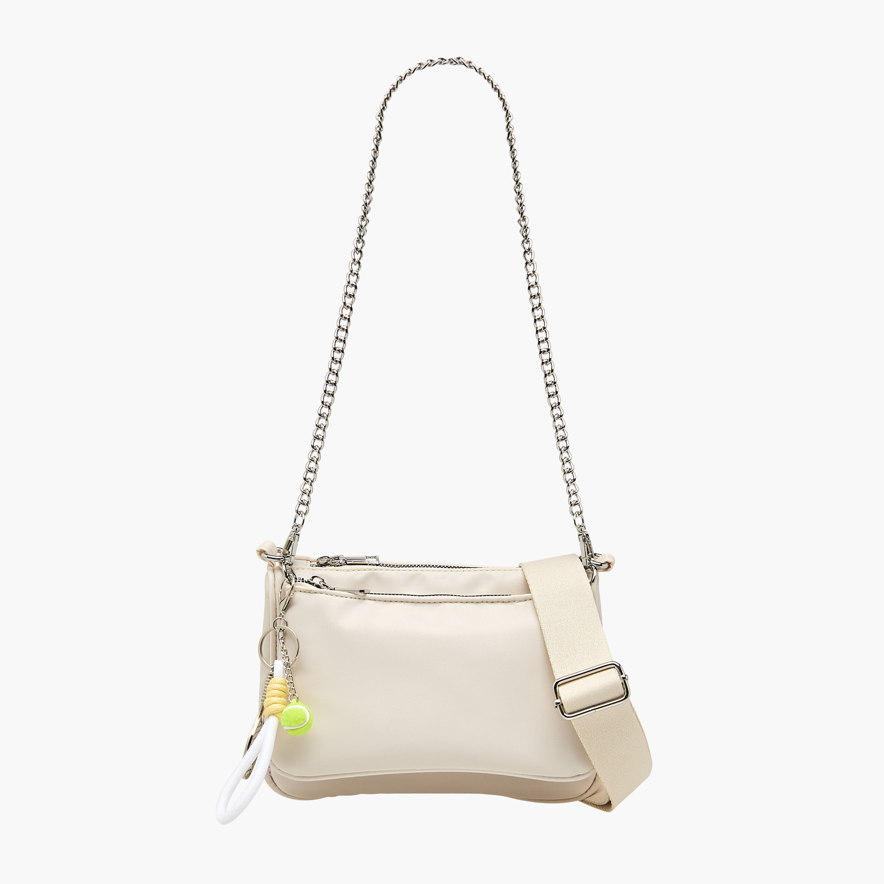Mistotes Solid Crossbody Bag with Detachable Strap and Zip Closure-women-bagsandwallets-handbags-image-1