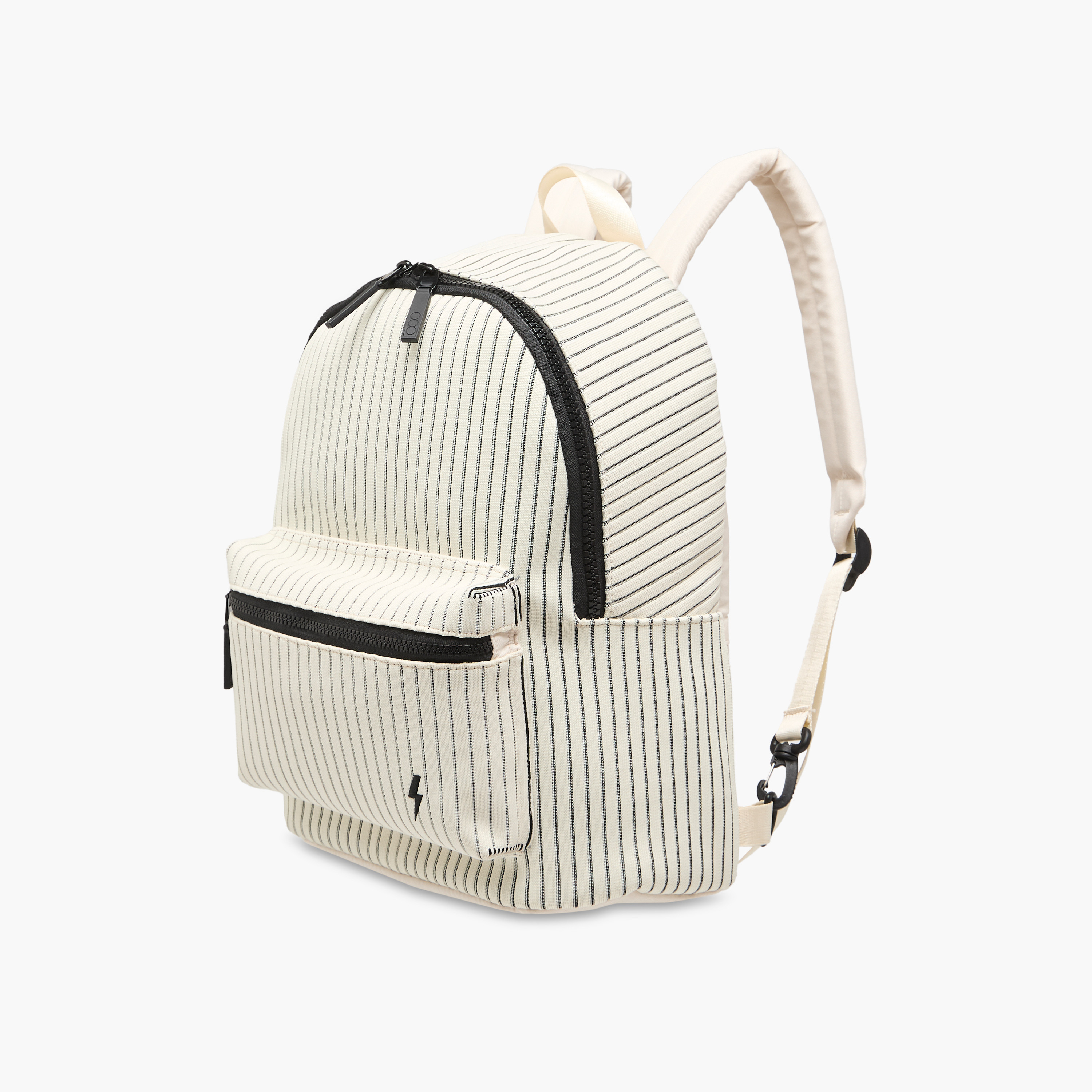 Mistotes Striped Backpack with Adjustable Shoulder Straps and Zip Closure - 38x32x14 cms-women-bagsandwallets-backpacks-image-3