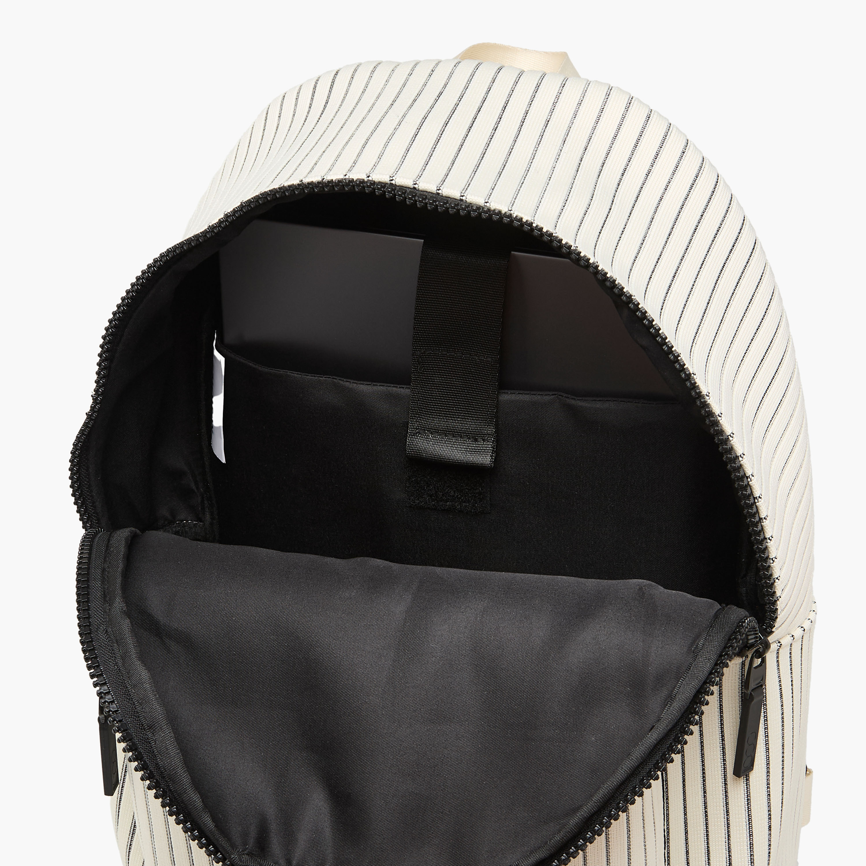 Mistotes Striped Backpack with Adjustable Shoulder Straps and Zip Closure - 38x32x14 cms-women-bagsandwallets-backpacks-image-9