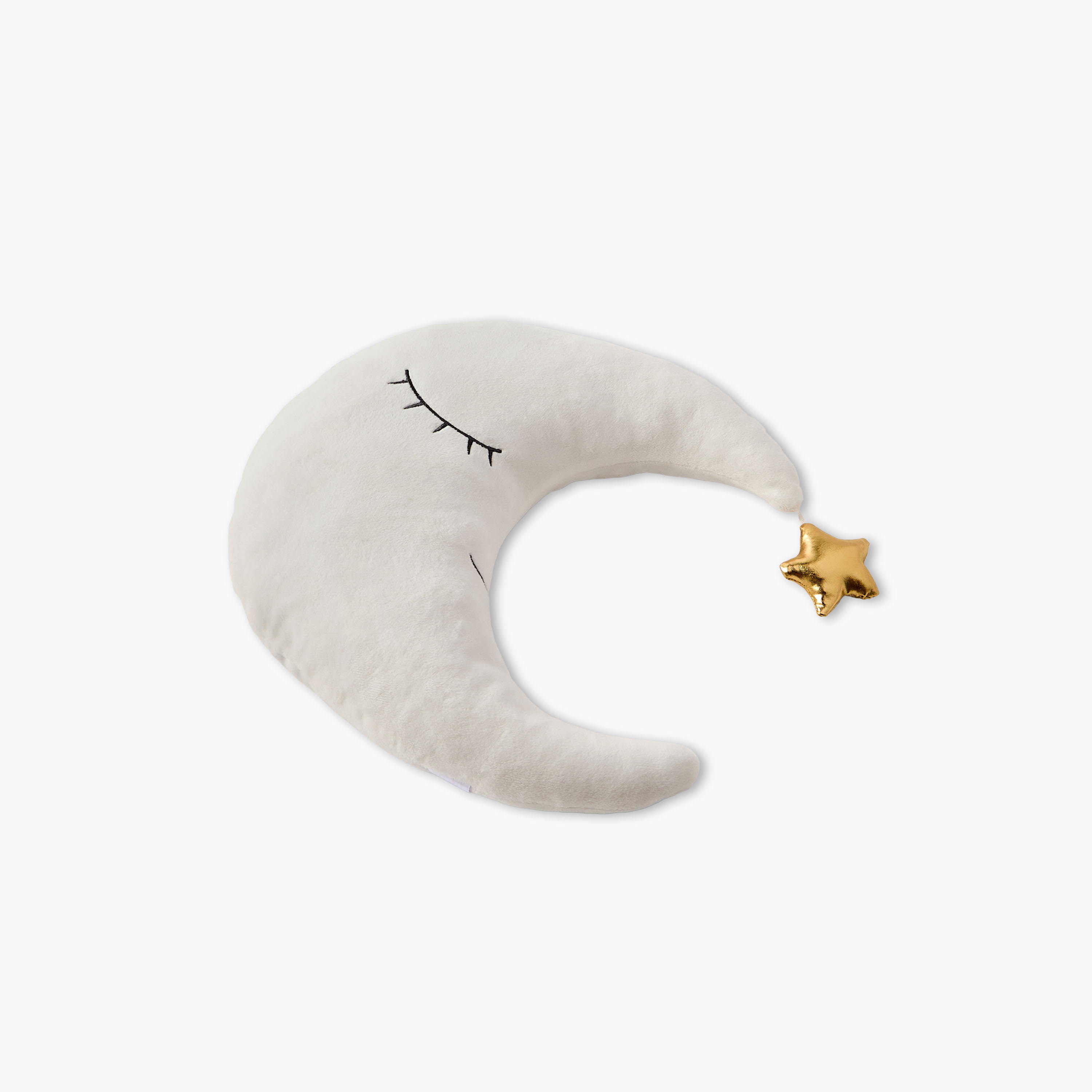 Giggles Baby Moon Shape Decorative Pillow with Star Accent-baby-nursery-babybedding-image-1
