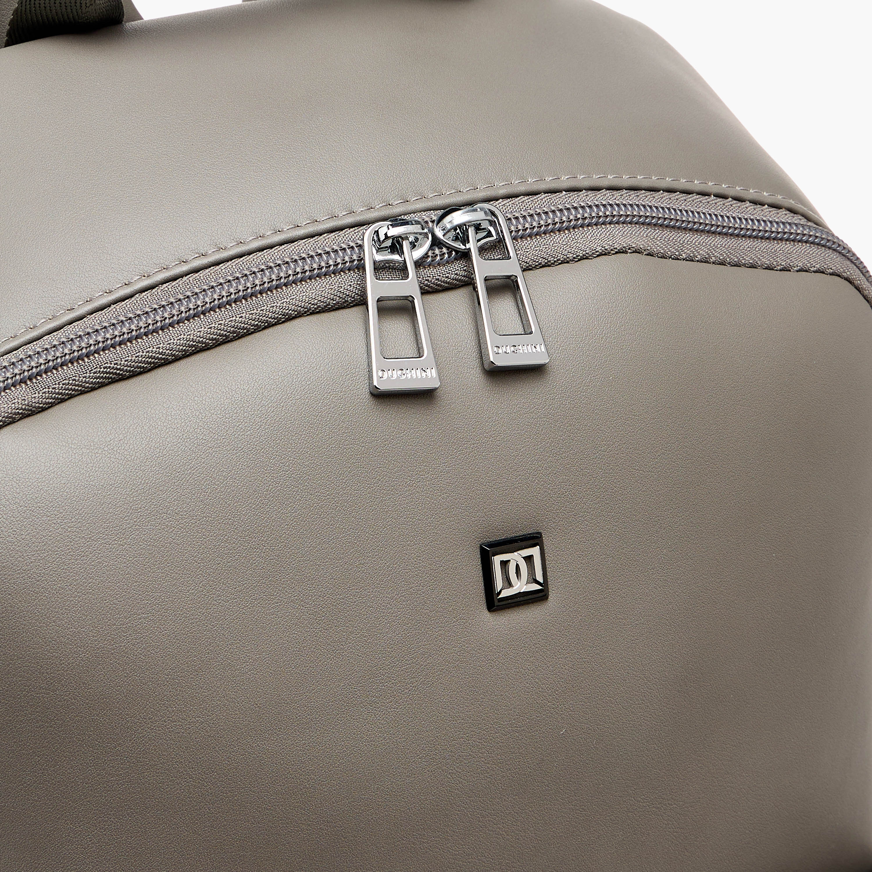 Duchini Solid Backpack with Adjustable Shoulder Straps - 31x17x43 cm-men-bags-image-4