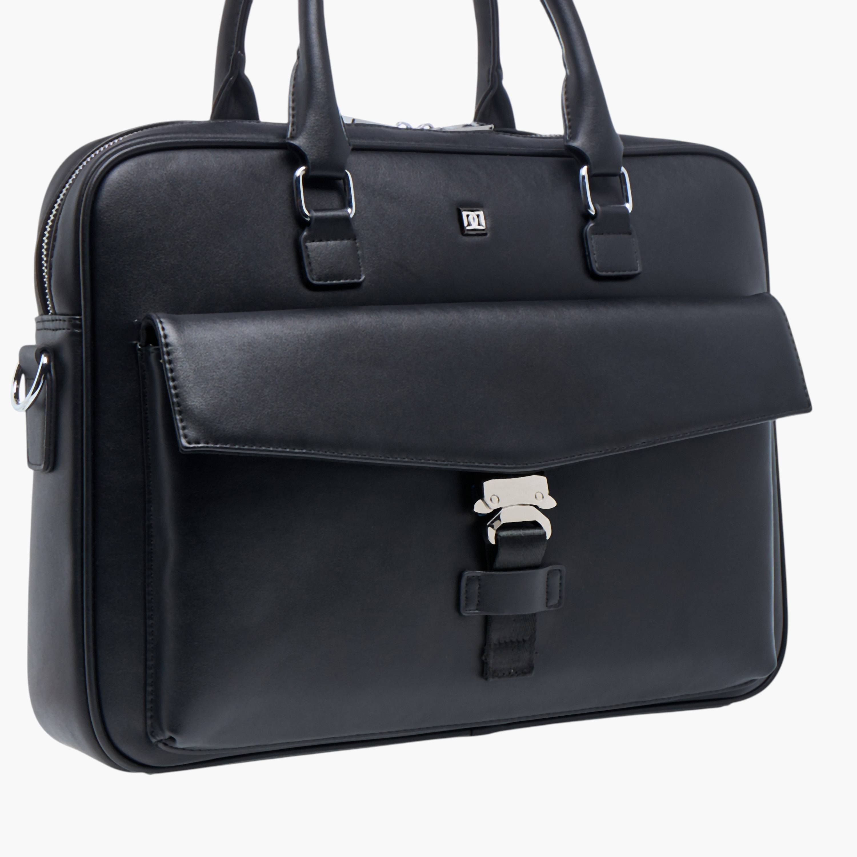 Duchini Solid Laptop Bag with Double Handle-men-bags-image-4