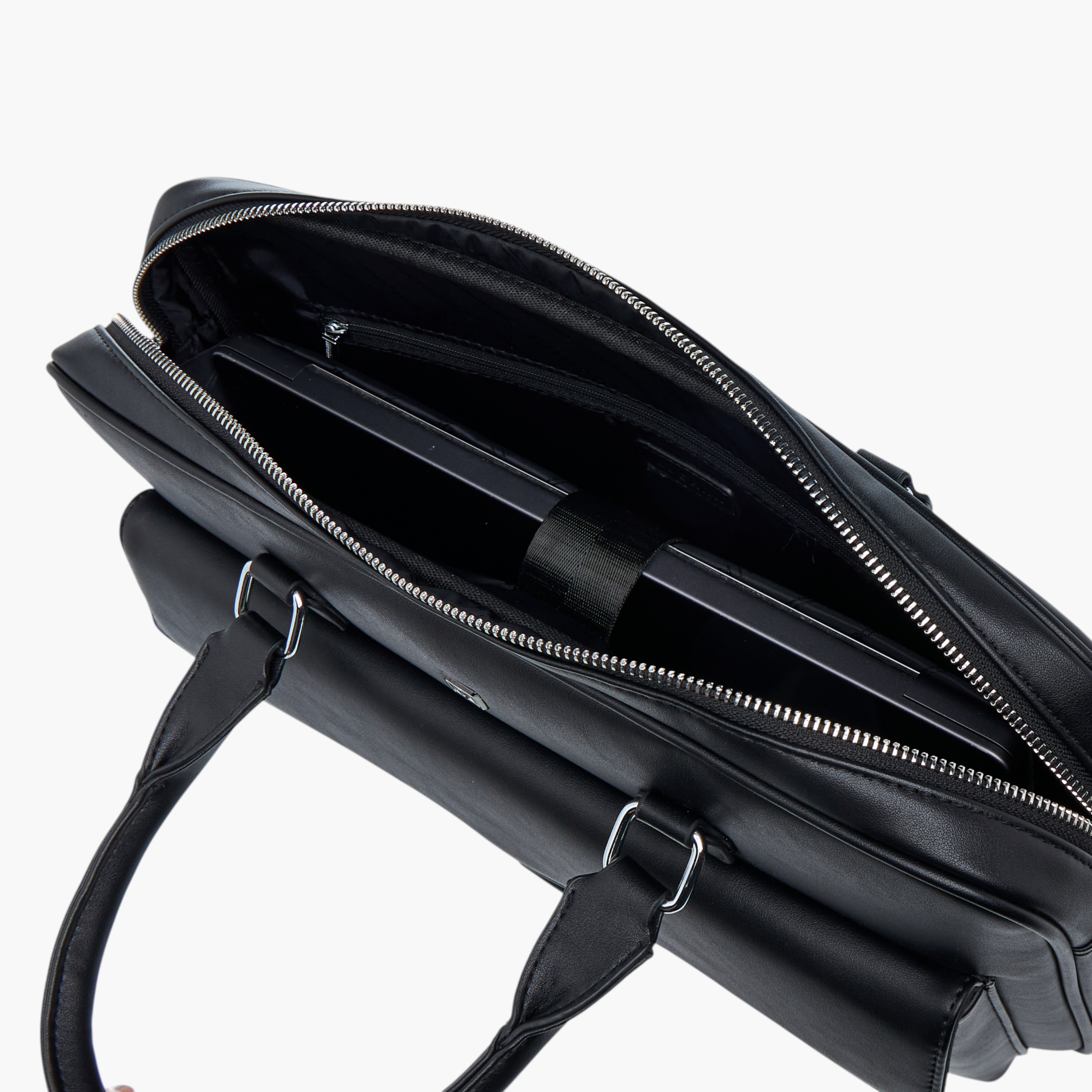 Duchini Solid Laptop Bag with Double Handle-men-bags-image-7