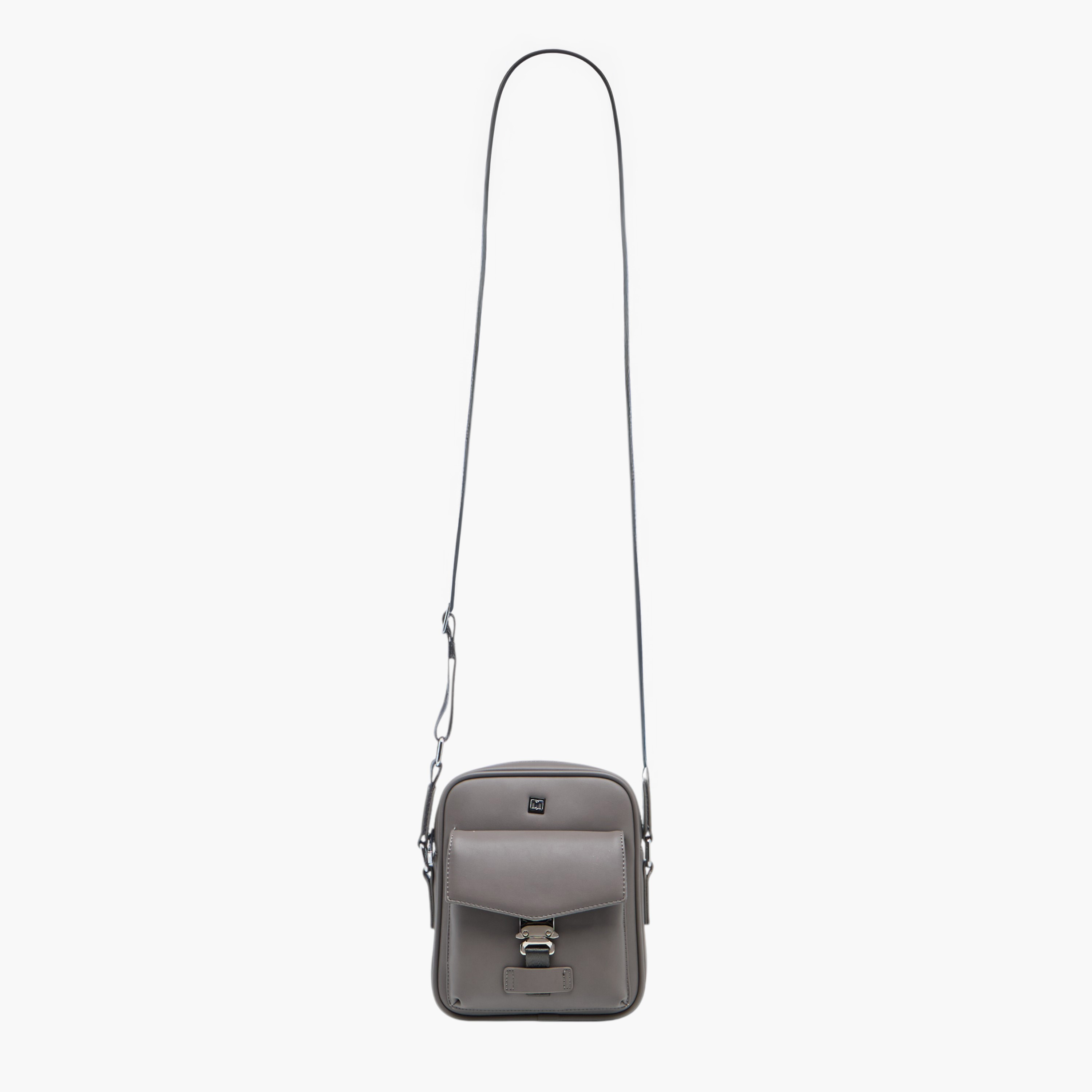 Duchini Solid Crossbody Bag with Adjustable Strap-men-bags-image-2