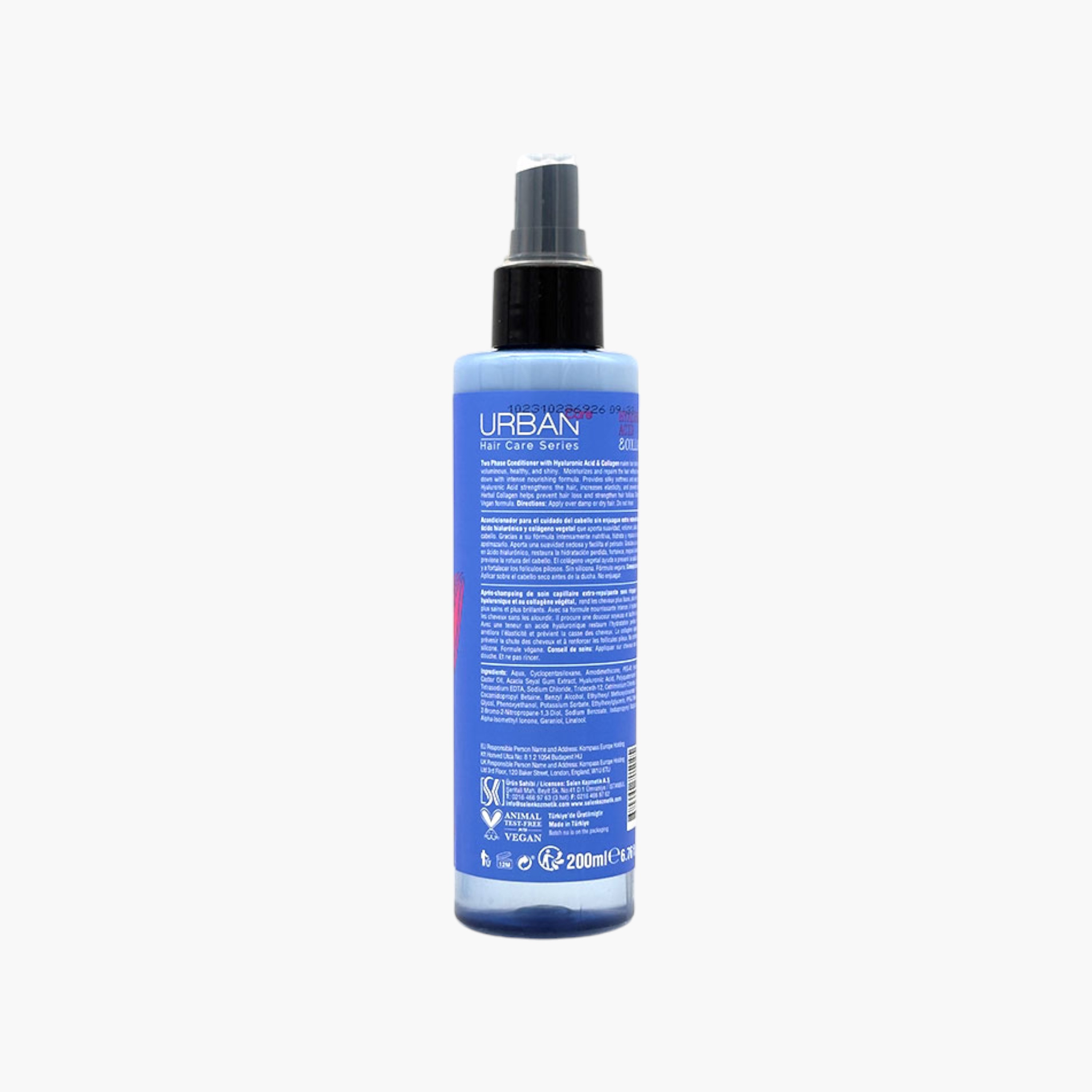 Urban Care Hyaluronic Acid and Collagen Leave-In Conditioner Spray with UV Protection - 200 ml-beautyandpersonalcare-hair-haircare-conditioners-image-2