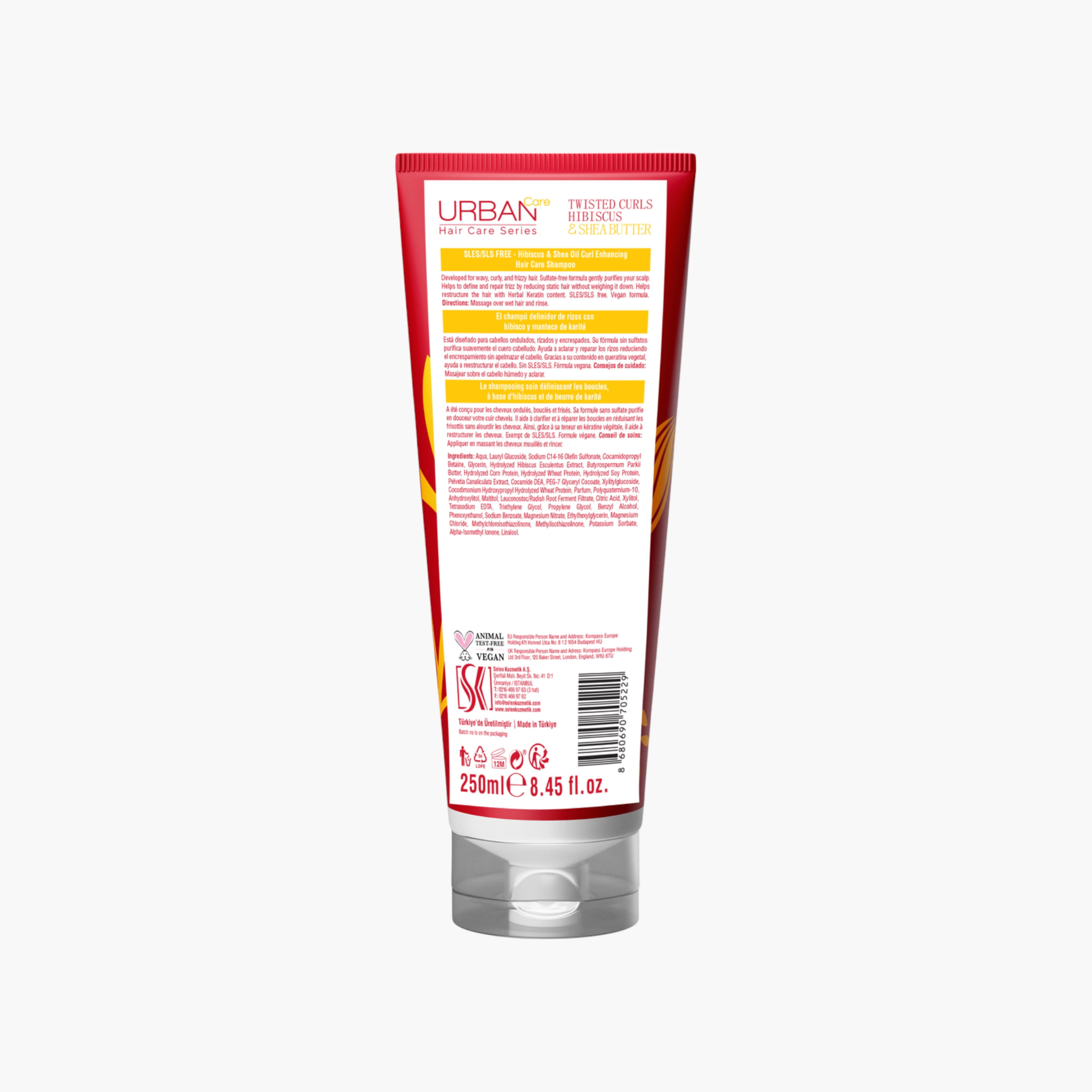 Urban Care Twisted Curls Hibiscus and Shea Butter Shampoo - 250 ml-beautyandpersonalcare-hair-haircare-shampoos-image-2