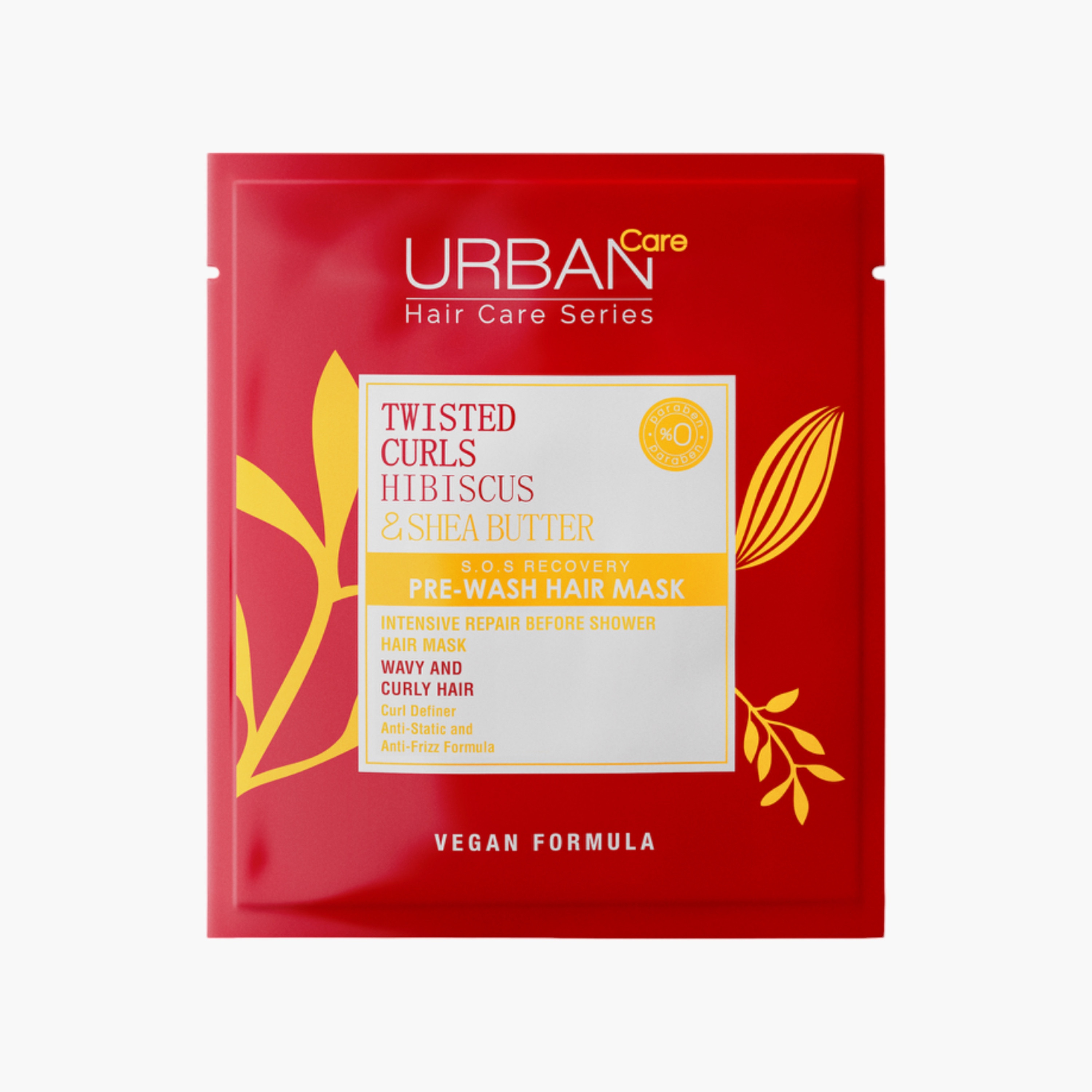 Urban Care Twisted Curls Hibiscus and Shea Butter S.O.S Pre-Wash Hair Mask - 50 ml-beautyandpersonalcare-hair-haircare-hairmasksandcreams-image-1