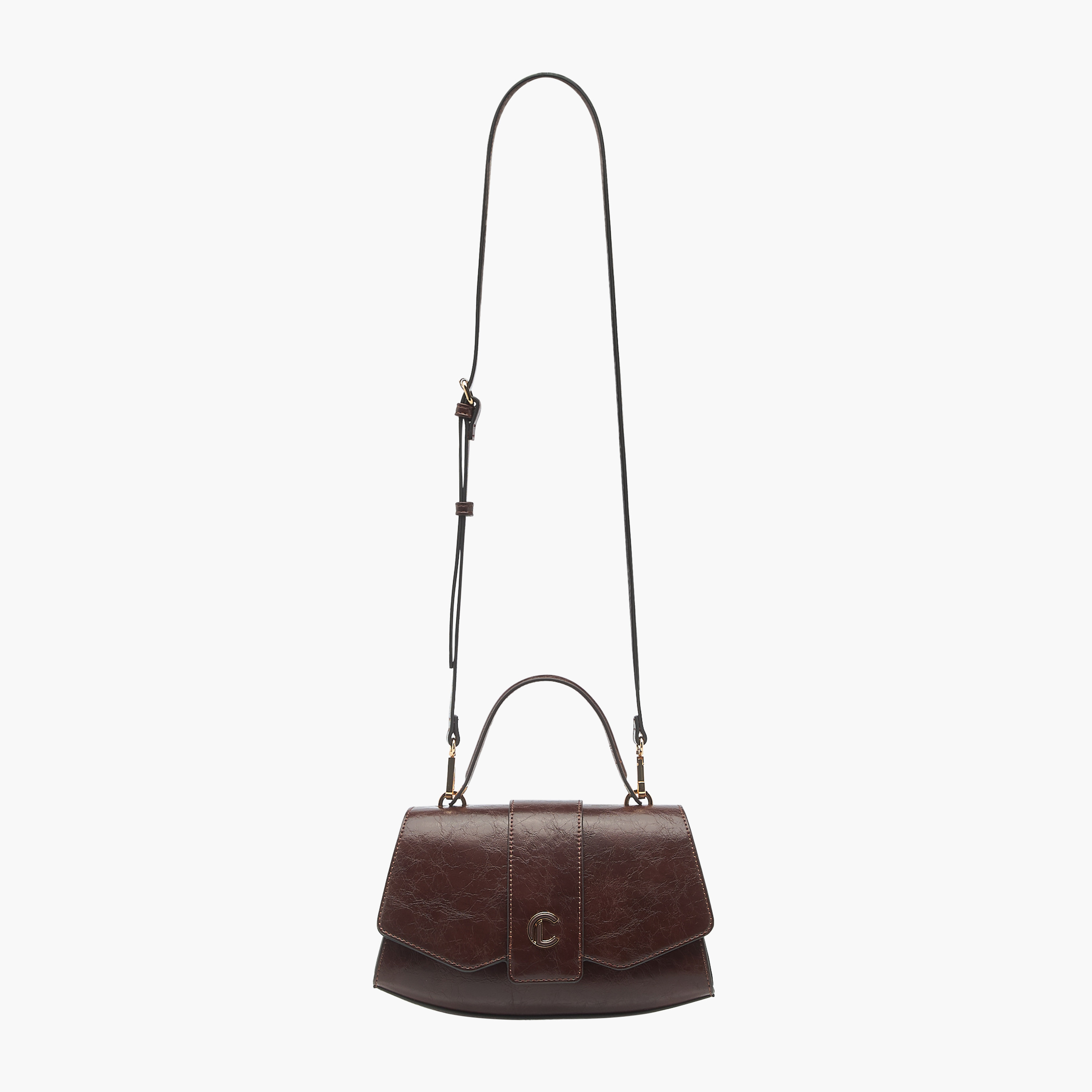 Le Confort Solid Satchel Bag with Detachable Strap and Button Closure-women-bagsandwallets-handbags-image-3