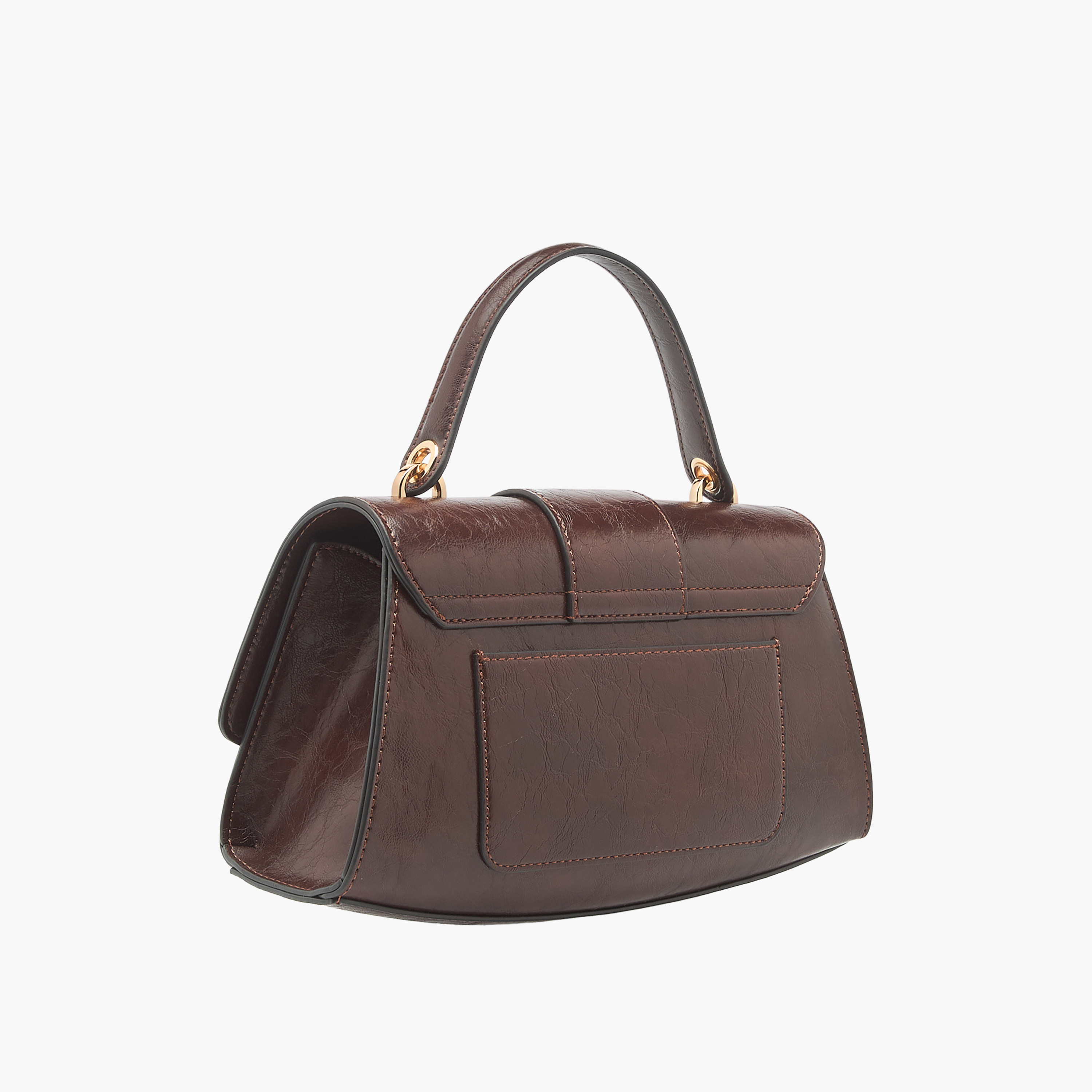 Le Confort Solid Satchel Bag with Detachable Strap and Button Closure-women-bagsandwallets-handbags-image-4