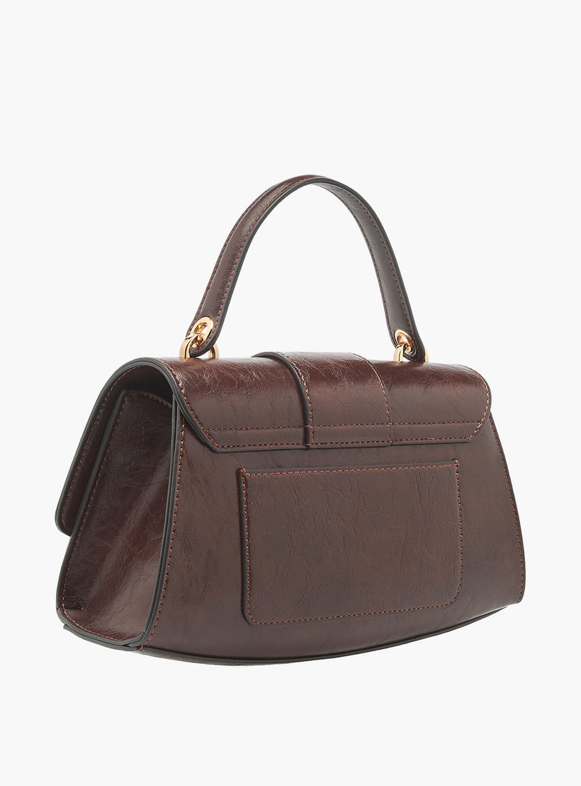 شنطة ساتشيل سادة بزر إغلاق وحزام قابل للفصل من لو كونفورت-women-bagsandwallets-handbags-image-4
