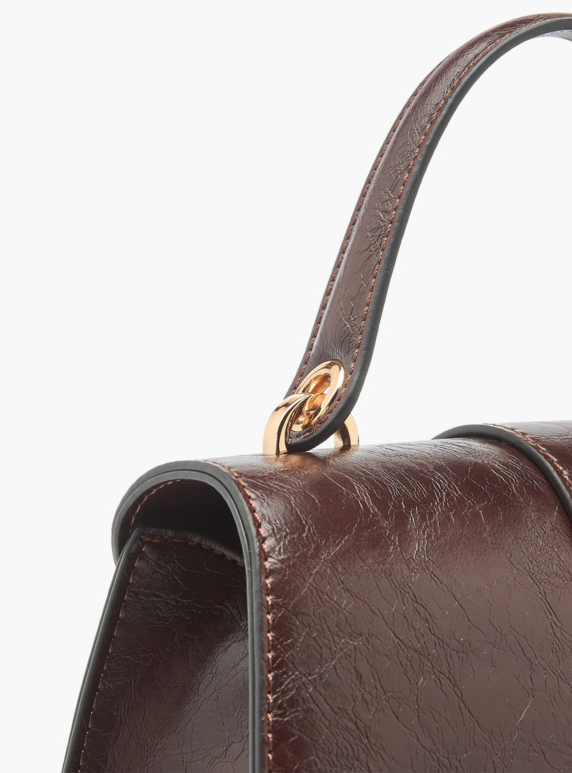 شنطة ساتشيل سادة بزر إغلاق وحزام قابل للفصل من لو كونفورت-women-bagsandwallets-handbags-image-5