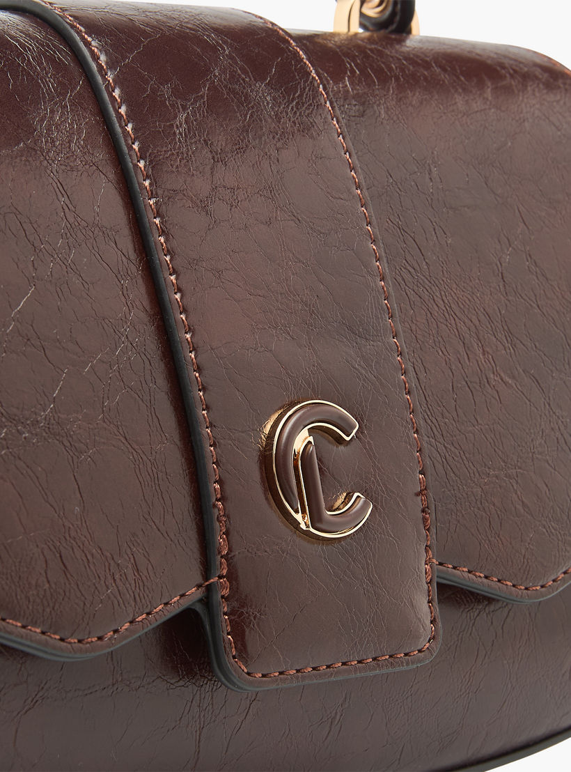 شنطة ساتشيل سادة بزر إغلاق وحزام قابل للفصل من لو كونفورت-women-bagsandwallets-handbags-image-6