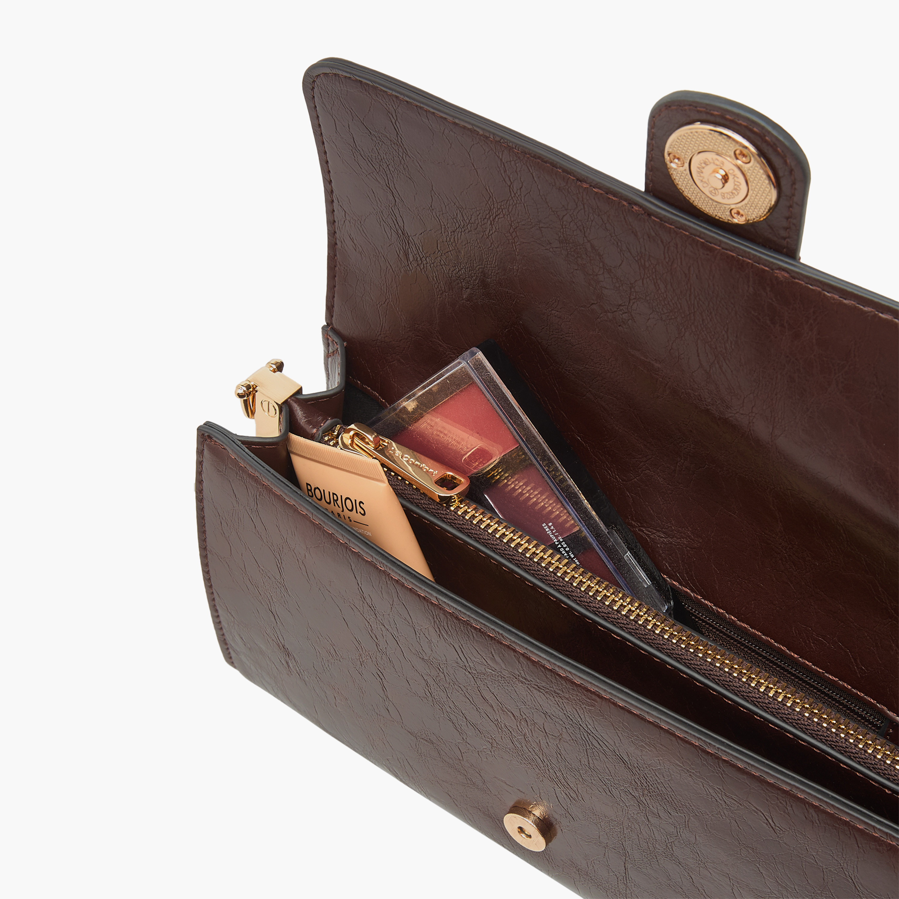Le Confort Solid Crossbody Bag with Button Closure and Chain Strap-women-bagsandwallets-handbags-image-10
