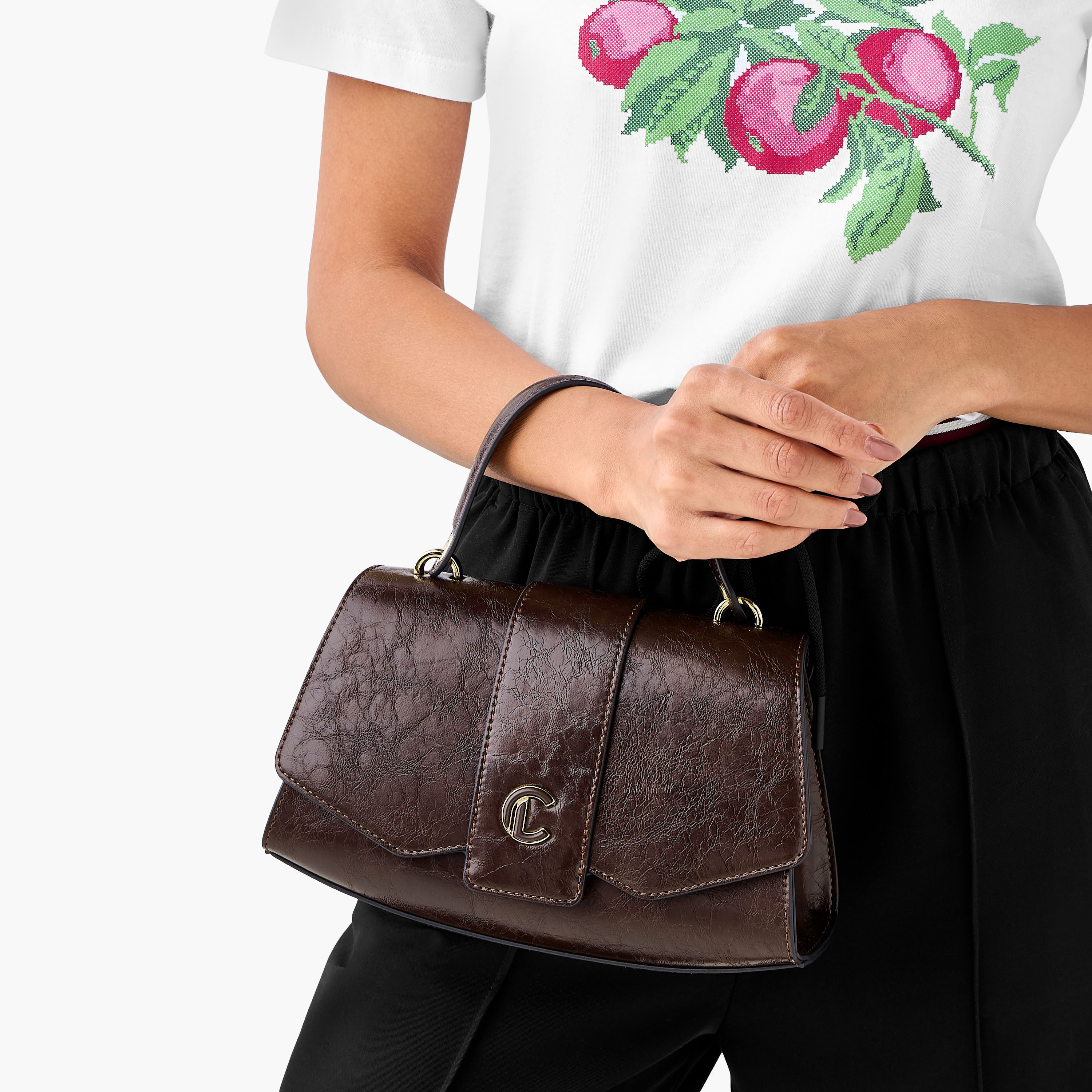 Le Confort Solid Crossbody Bag with Button Closure and Chain Strap-women-bagsandwallets-handbags-image-9