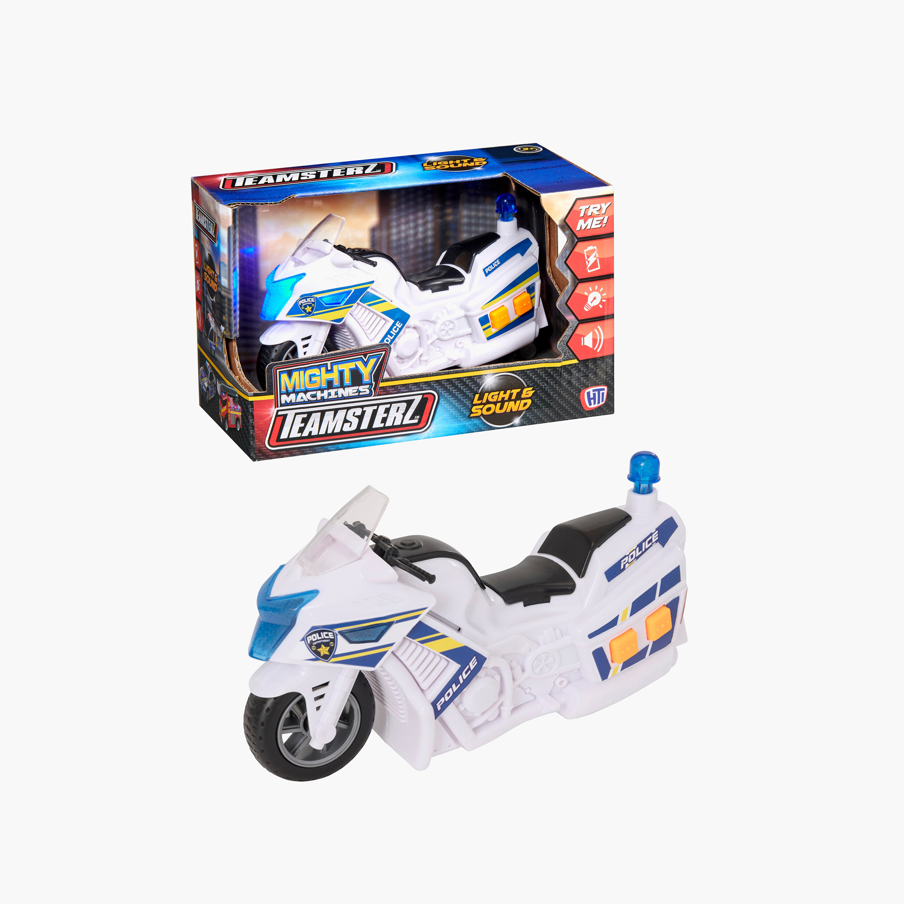 Teamsterz Mighty Machines Police Motorbike-toys-playvehicles-vehicleplaysets-image-1