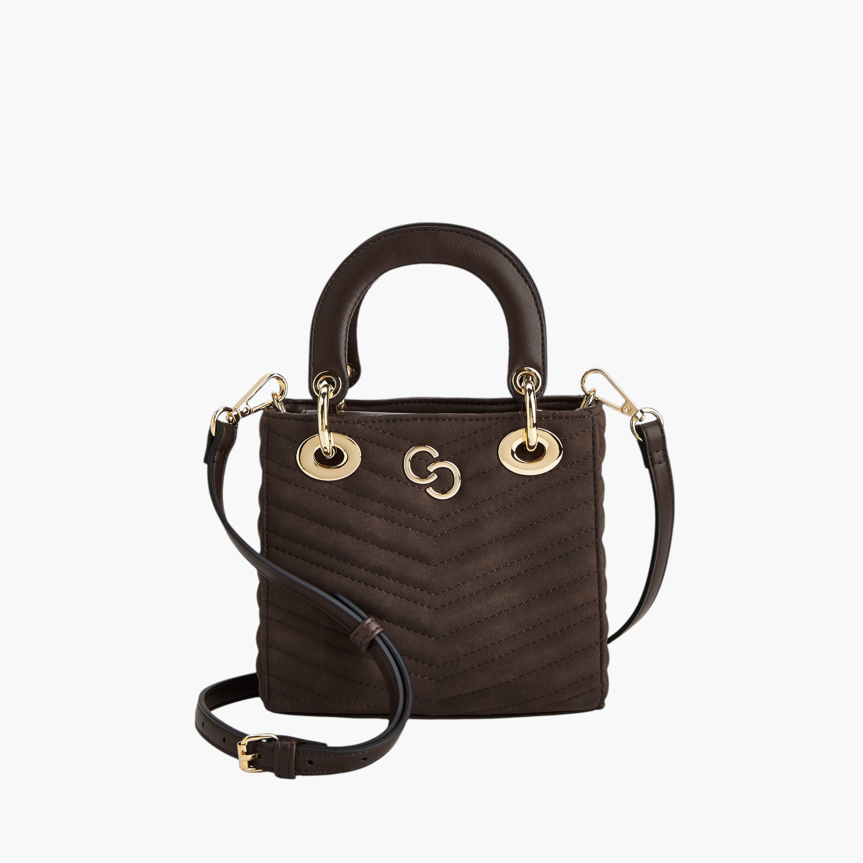 Celeste Quilted Tote Bag with Detachable Strap and Zip Closure-women-bagsandwallets-handbags-image-1