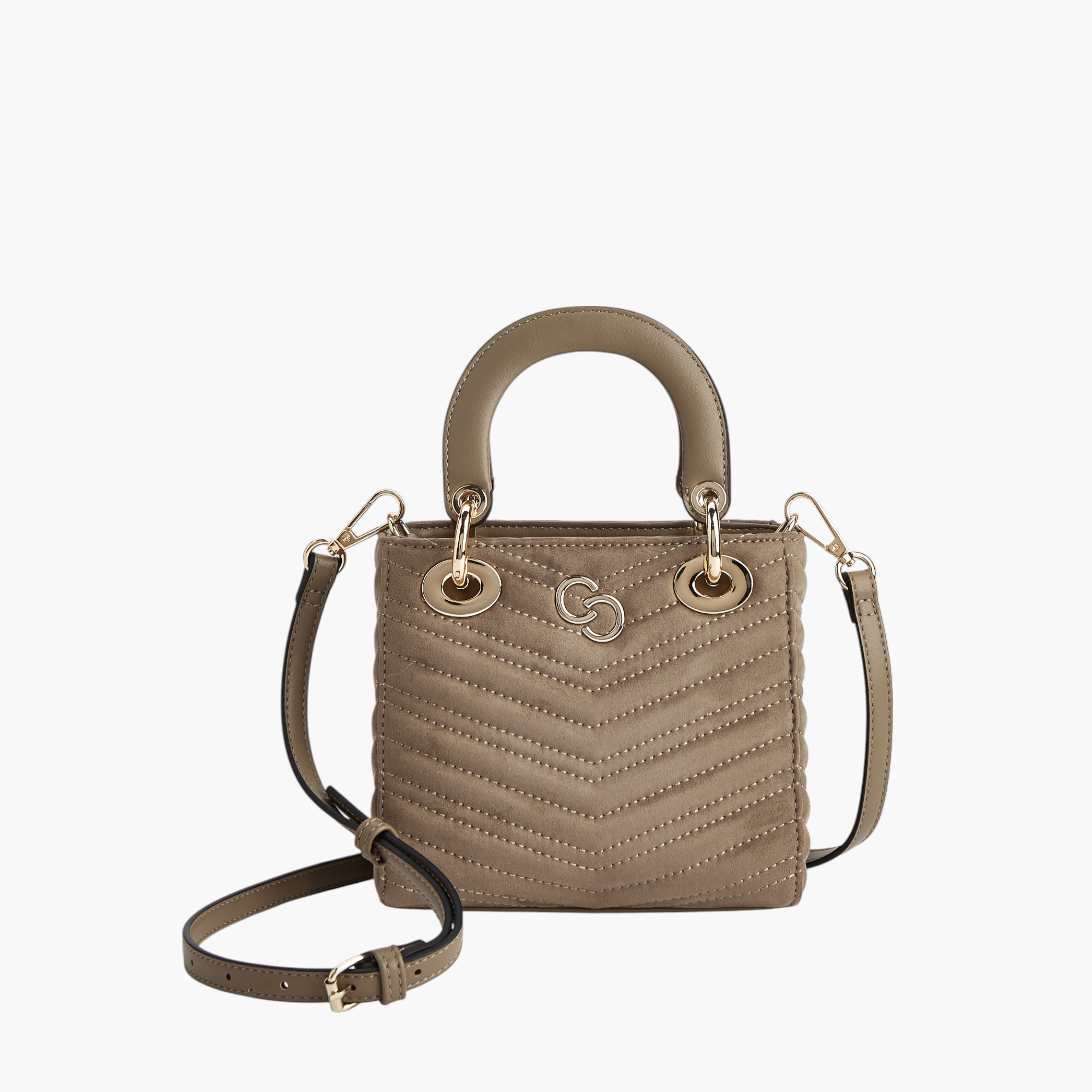 Celeste Quilted Tote Bag with Detachable Strap and Zip Closure-women-bagsandwallets-handbags-image-1