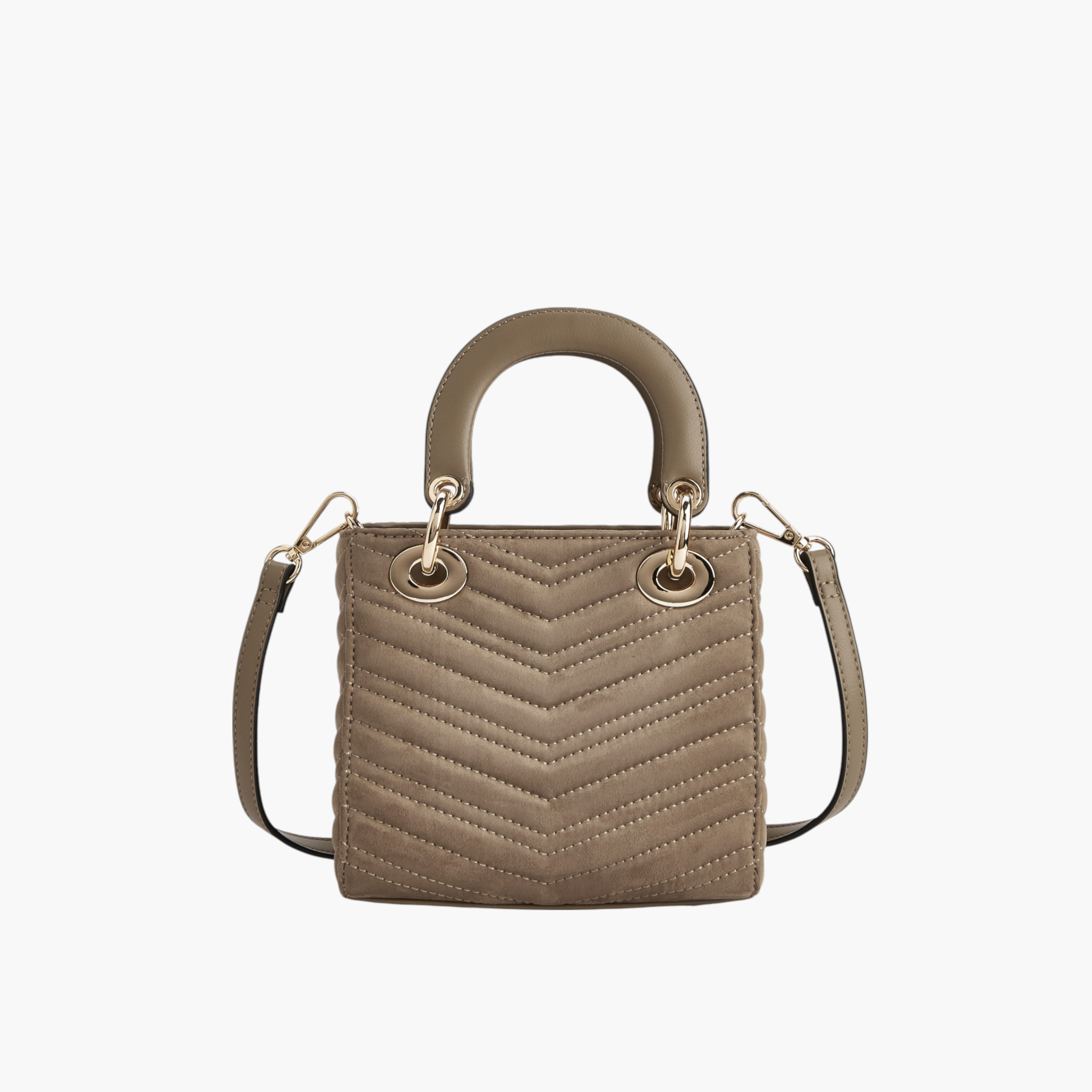 Celeste Quilted Tote Bag with Detachable Strap and Zip Closure-women-bagsandwallets-handbags-image-2