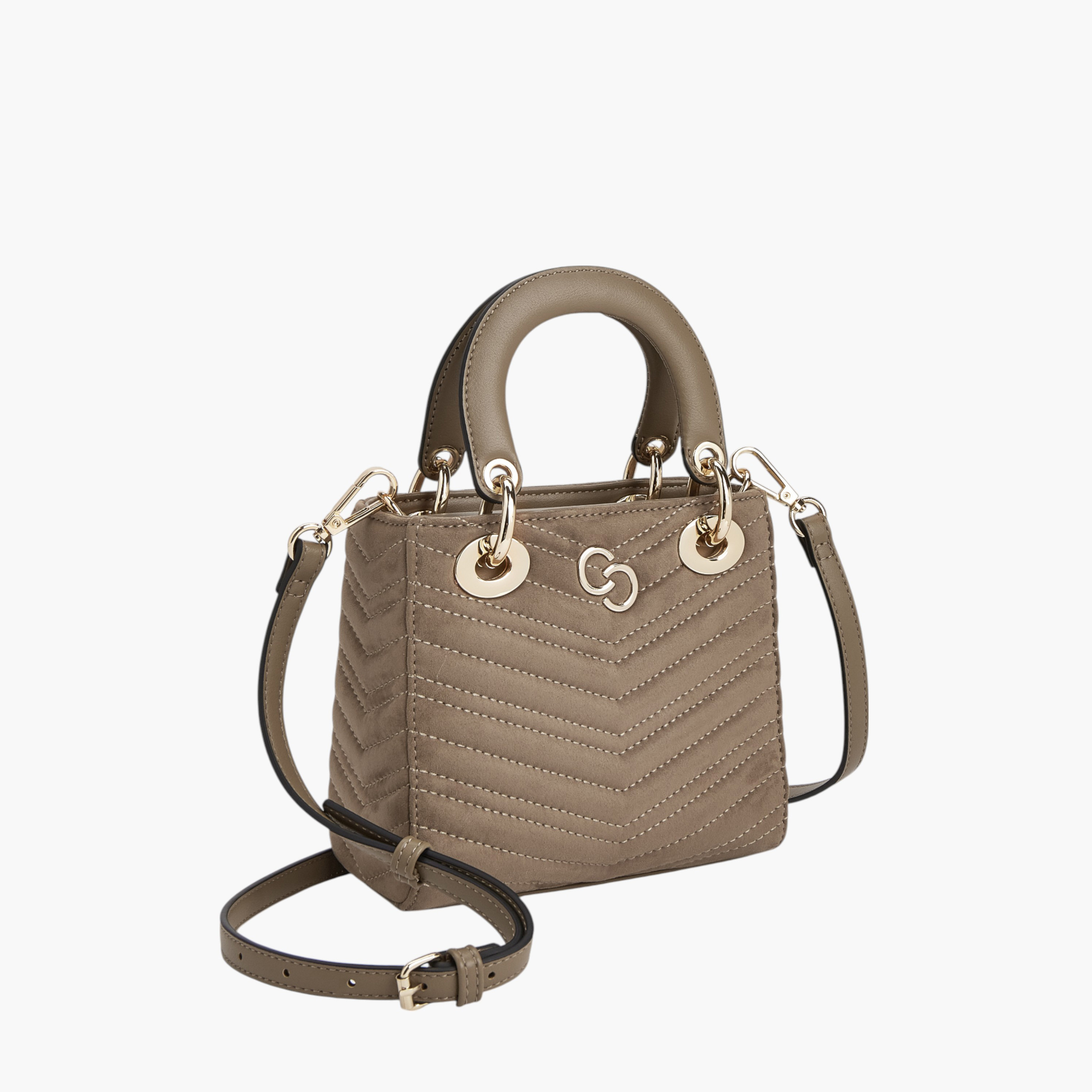 Celeste Quilted Tote Bag with Detachable Strap and Zip Closure-women-bagsandwallets-handbags-image-3
