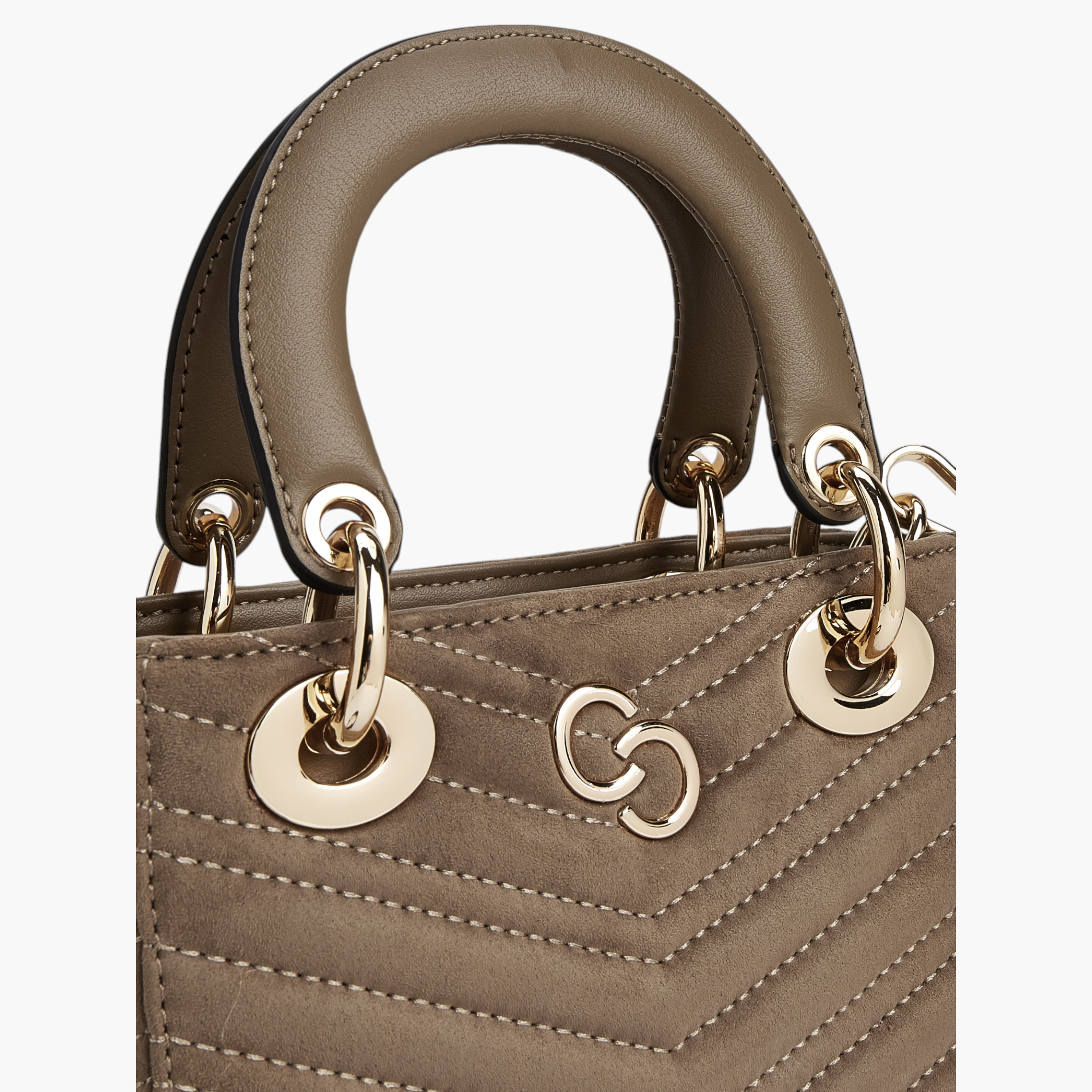 Celeste Quilted Tote Bag with Detachable Strap and Zip Closure-women-bagsandwallets-handbags-image-4