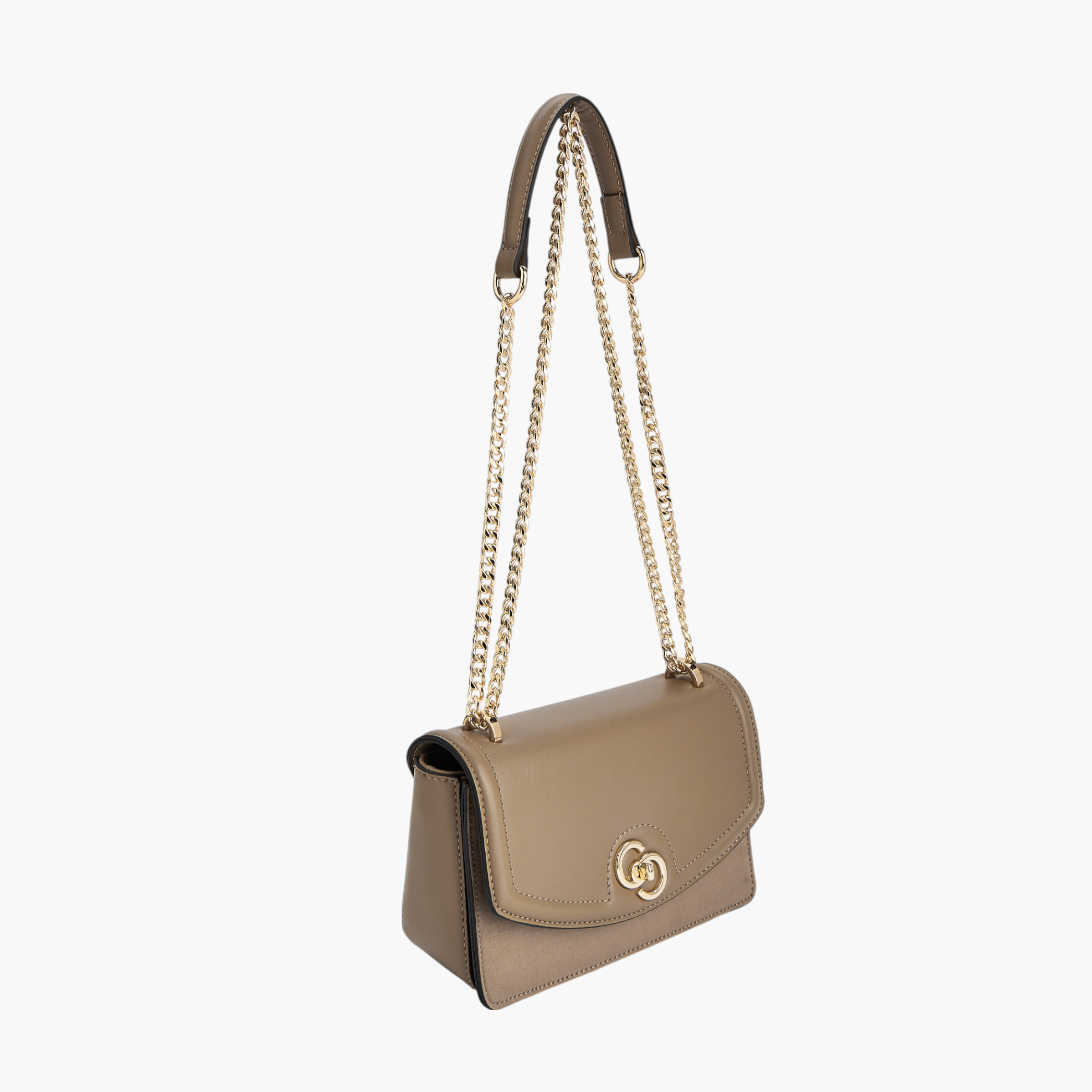 Celeste Solid Crossbody Bag with Chain Strap and Twist Lock Closure-women-bagsandwallets-handbags-image-4