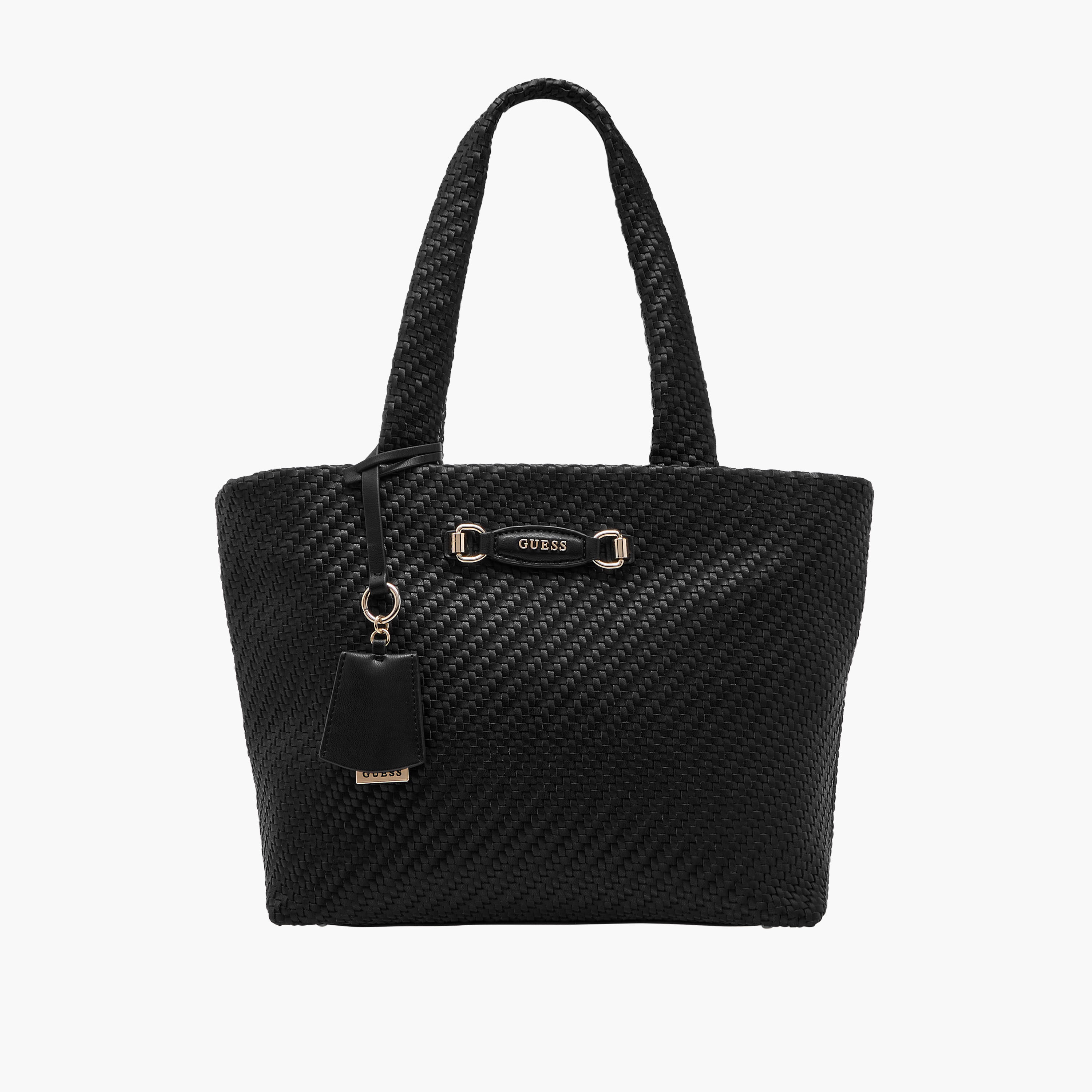 Guess Textured Tote Bag with Zip Closure-women-bagsandwallets-handbags-image-1