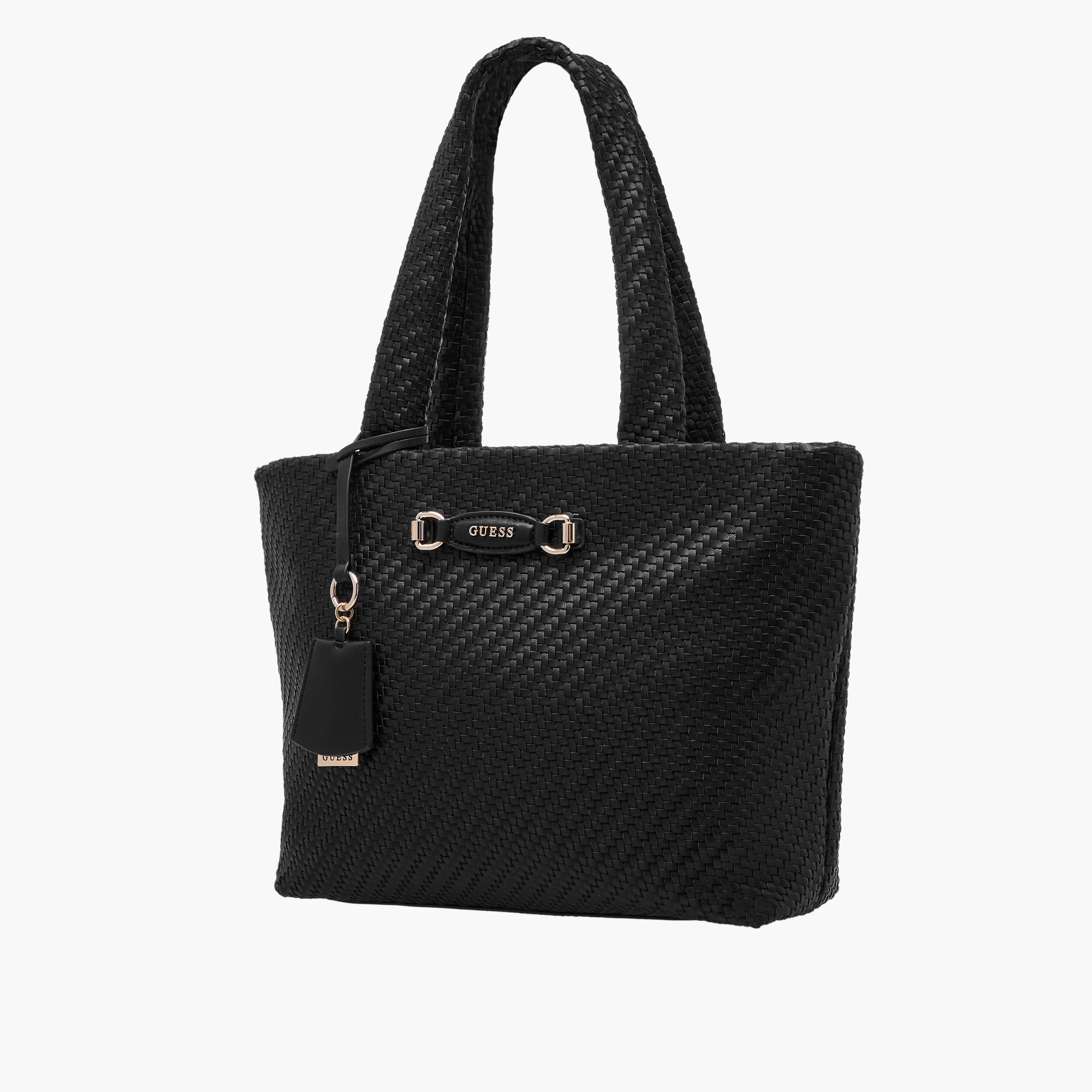 Guess Textured Tote Bag with Zip Closure-women-bagsandwallets-handbags-image-3