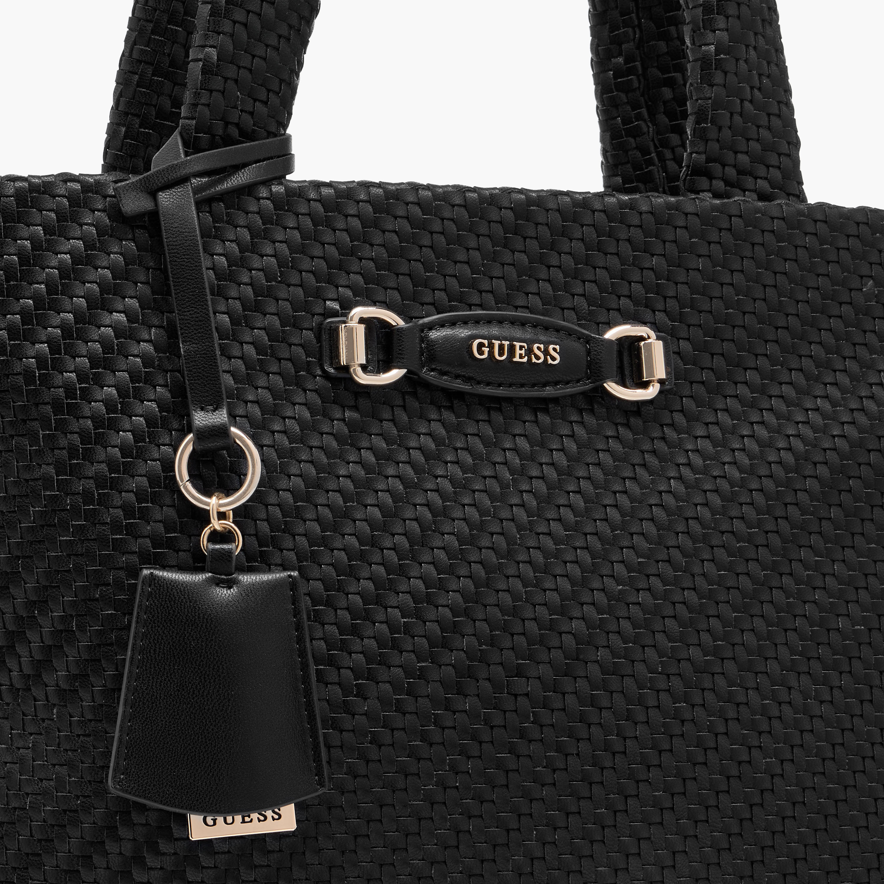 Guess Textured Tote Bag with Zip Closure-women-bagsandwallets-handbags-image-5