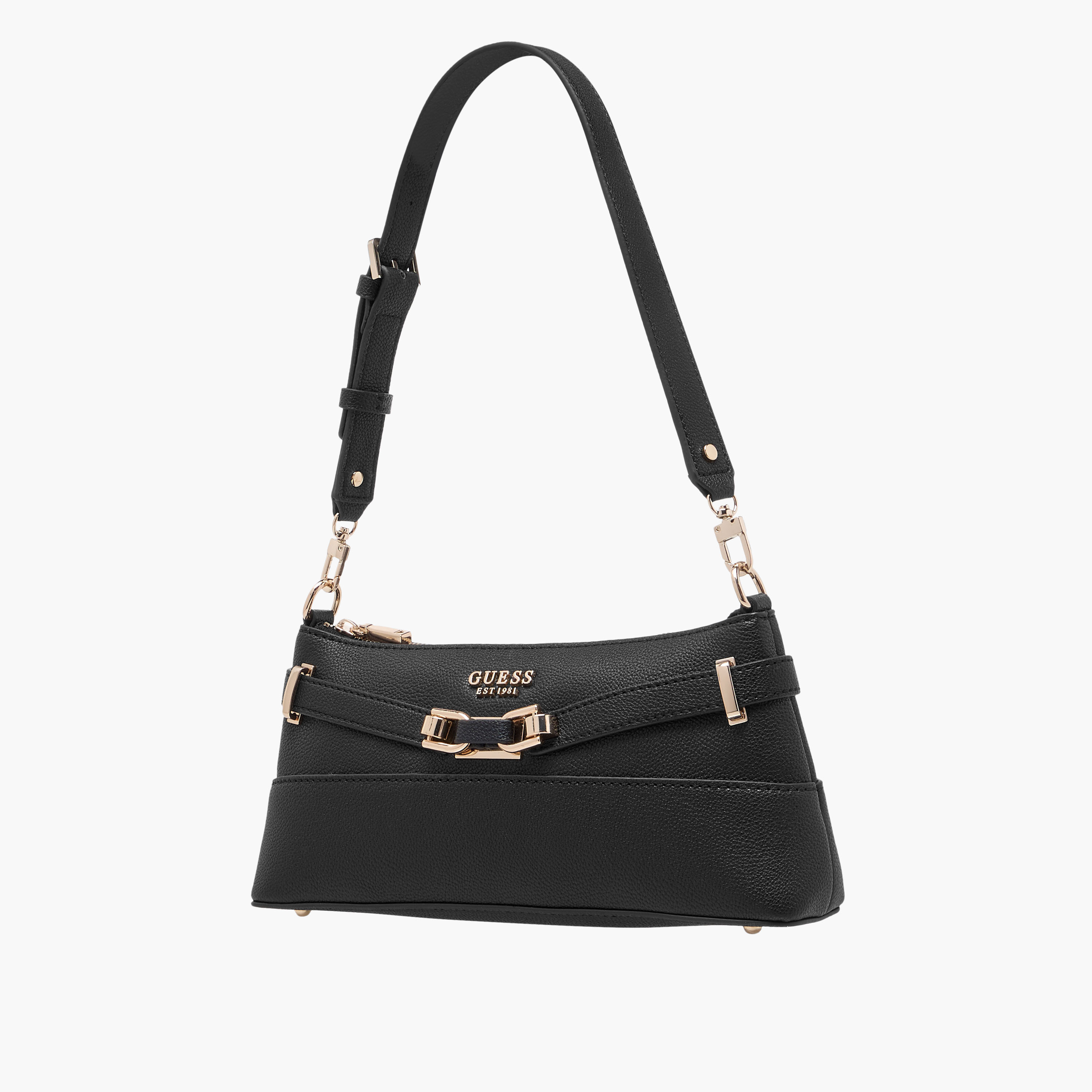 Guess Silvye Textured Shoulder Bag with Zip Closure-women-bagsandwallets-handbags-image-3
