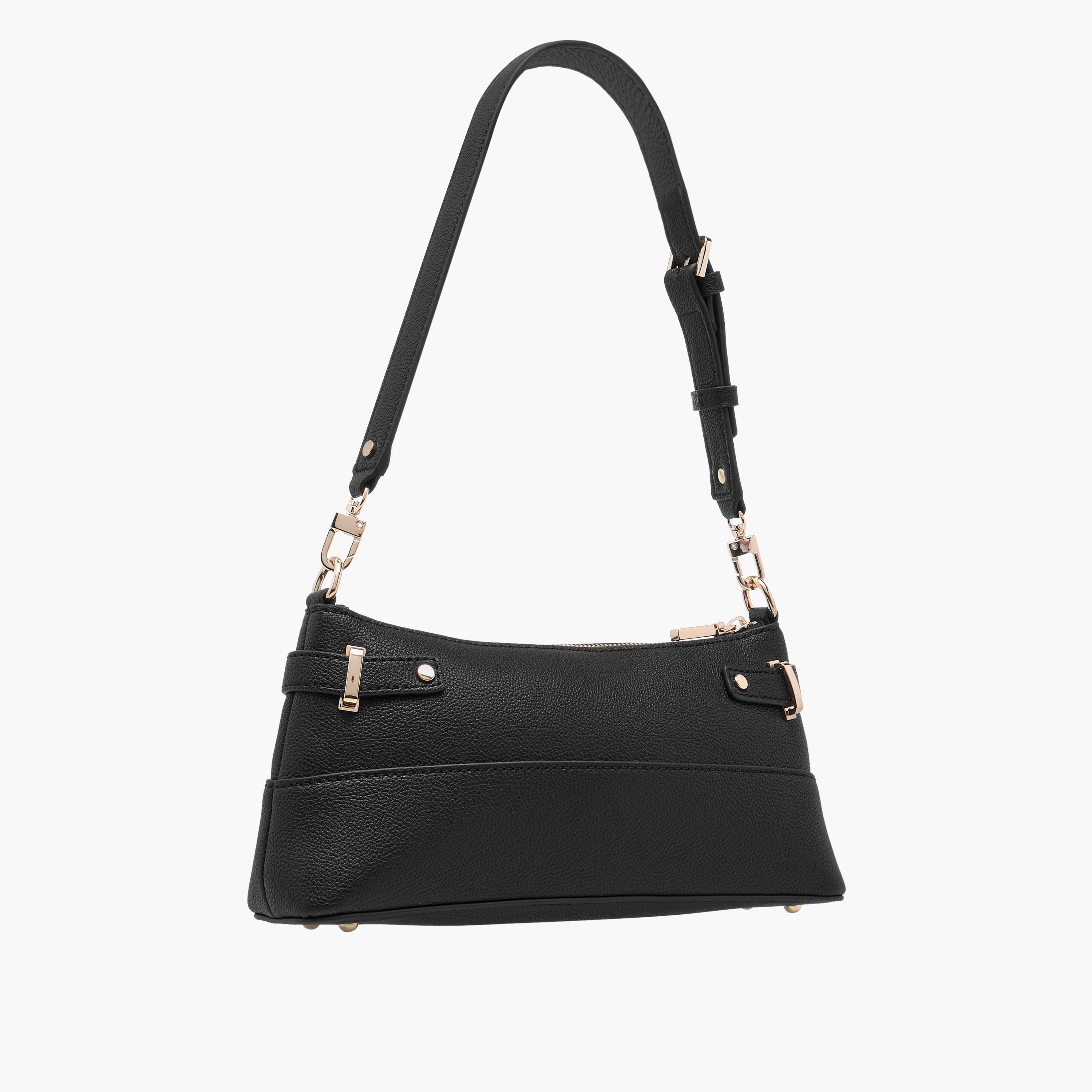 Guess Silvye Textured Shoulder Bag with Zip Closure-women-bagsandwallets-handbags-image-4
