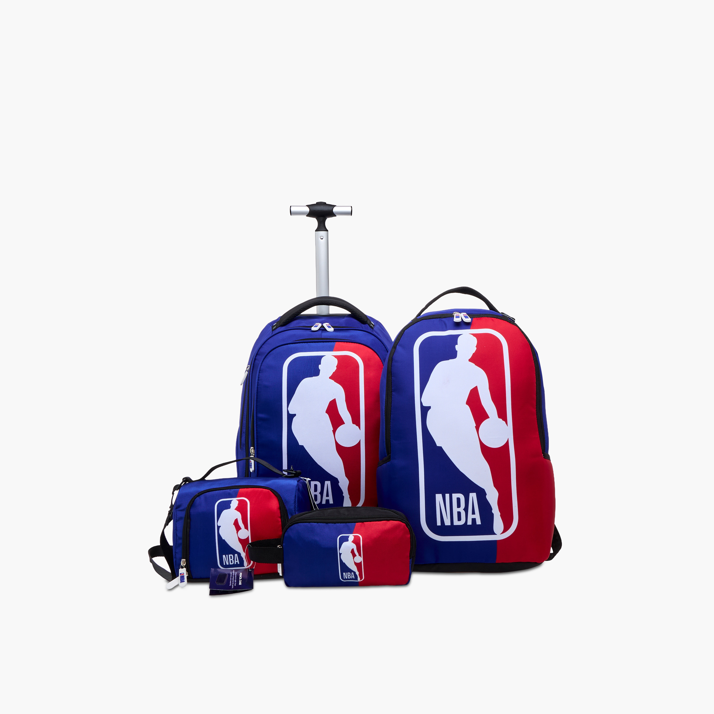 NBA Graphic Trolley Bag for Boys 8-13 Years with Adjustable Handle Height -school-bagsandbackpacks-trolleybags-image-19