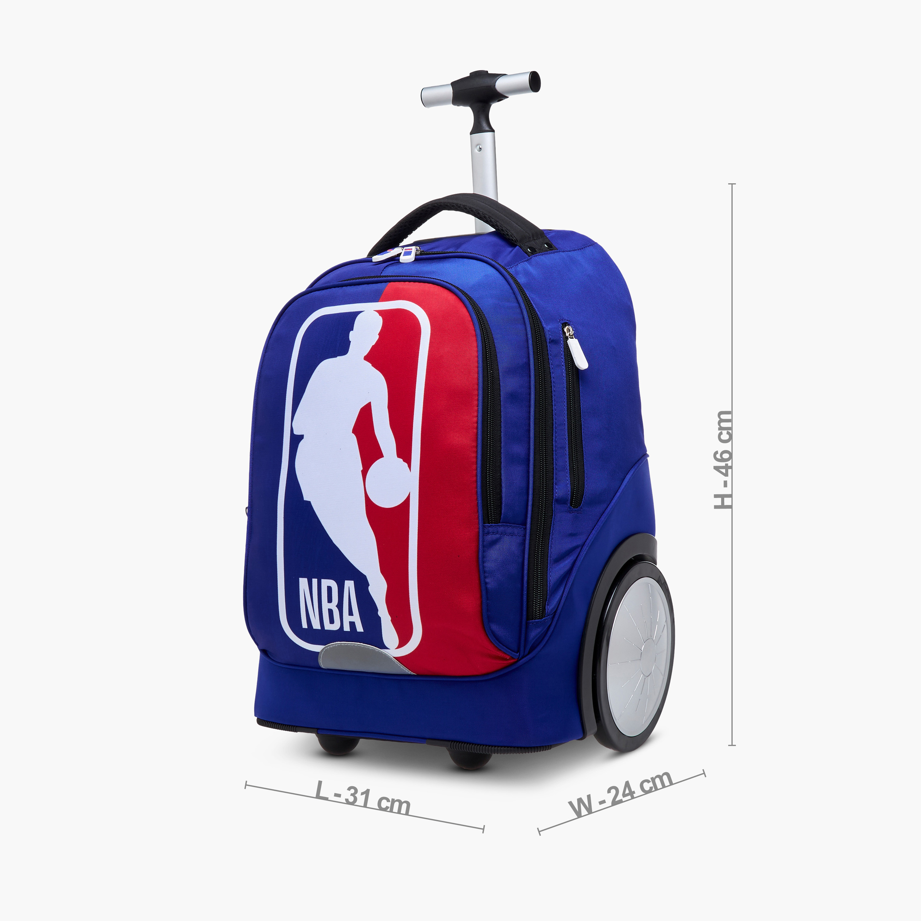 NBA Graphic Trolley Bag for Boys 8-13 Years with Adjustable Handle Height -school-bagsandbackpacks-trolleybags-image-5