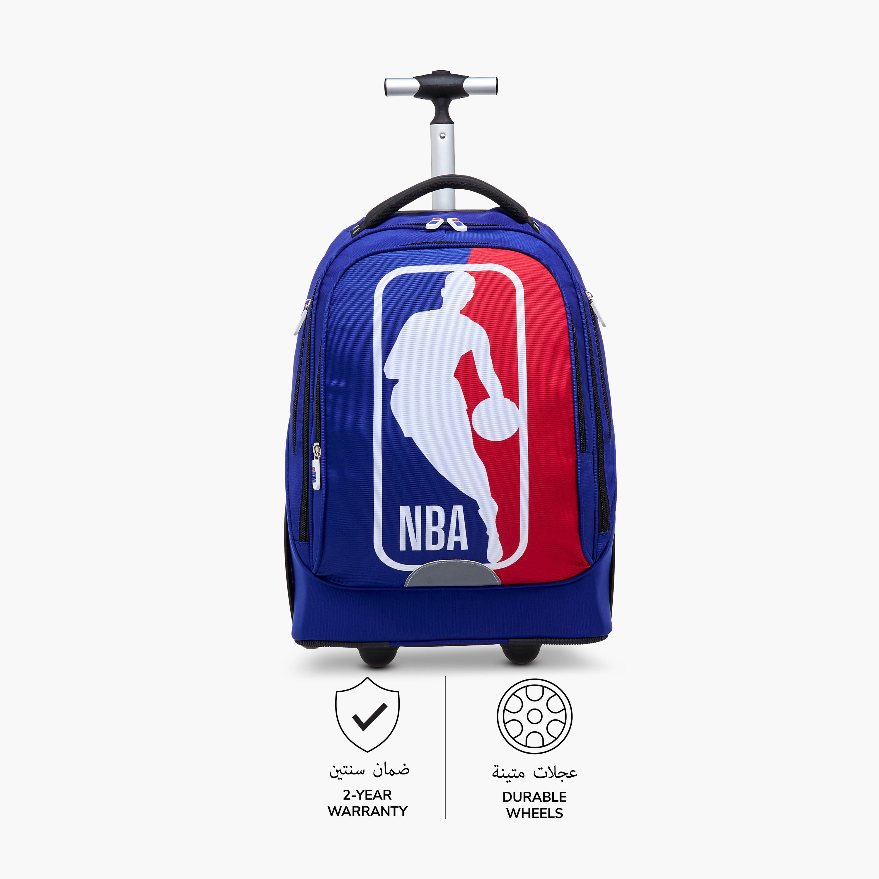 NBA Graphic Trolley Bag for Boys 8-13 Years with Adjustable Handle Height -school-bagsandbackpacks-trolleybags-image-7