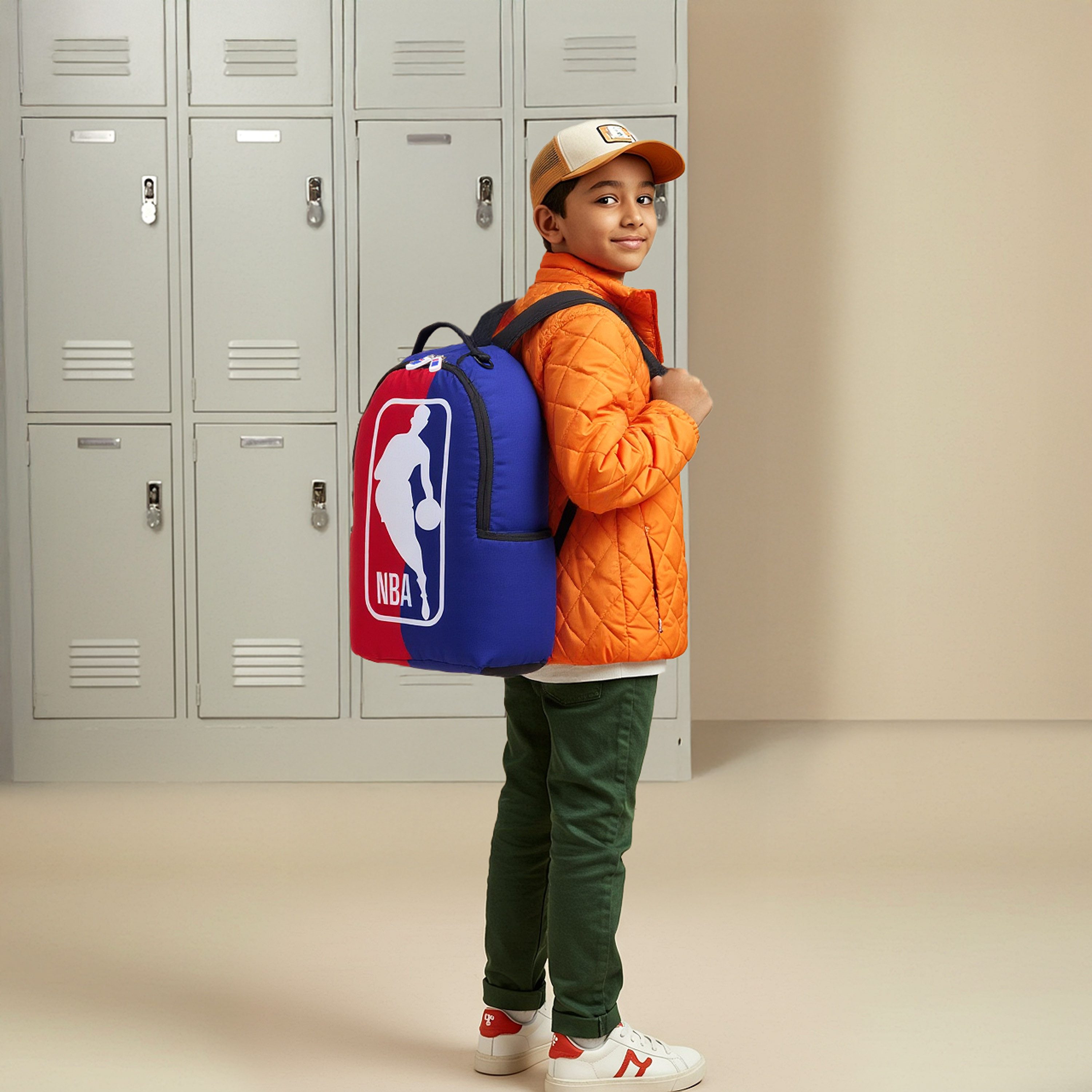 NBA Logo Print Backpack with Adjustable Shoulder Straps and Zip Closure - 17 inches-school-bagsandbackpacks-backpacks-image-2