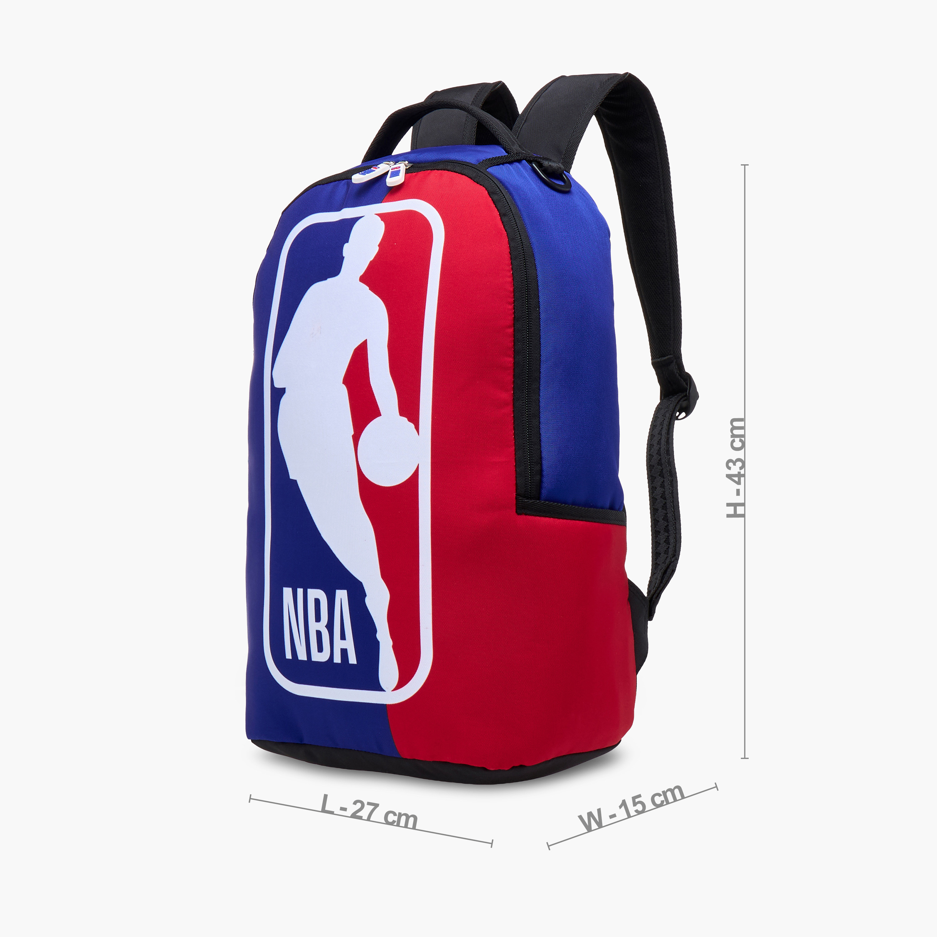 NBA Logo Print Backpack with Adjustable Shoulder Straps and Zip Closure - 17 inches-school-bagsandbackpacks-backpacks-image-4