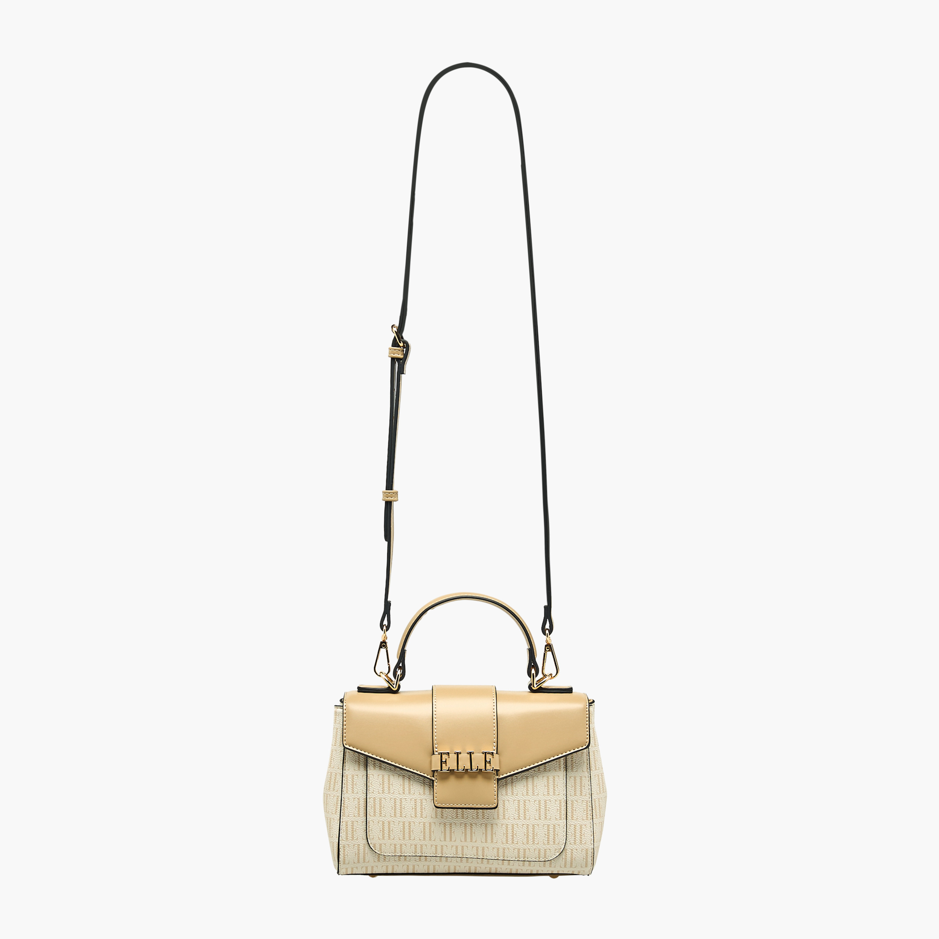 Elle Monogram Print Satchel Bag with Top Handle-women-bagsandwallets-handbags-image-3