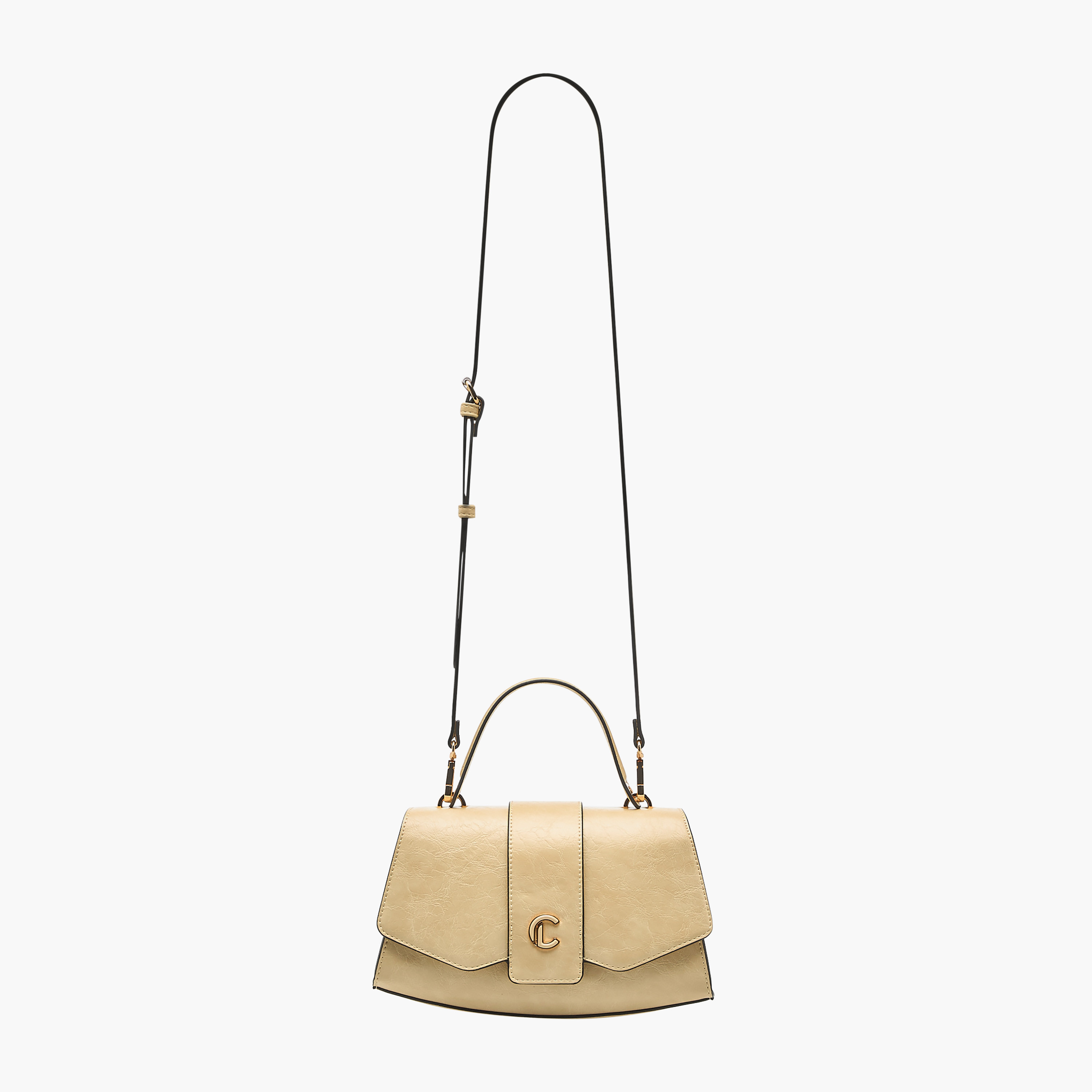 شنطة ساتشيل سادة بزر إغلاق وحزام قابل للفصل من لو كونفورت-women-bagsandwallets-handbags-image-3