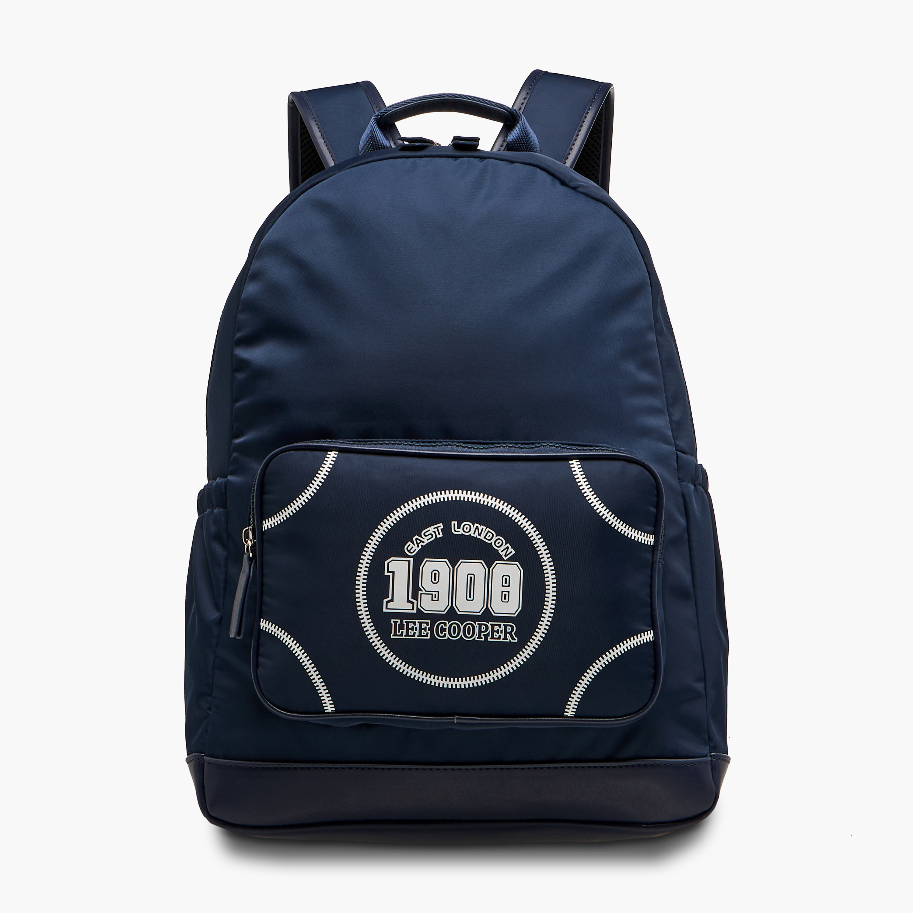 Lee Cooper Printed Backpack with Adjustable Shoulder Straps and Zip Closure - 13x30x41 cm-women-bagsandwallets-backpacks-image-1