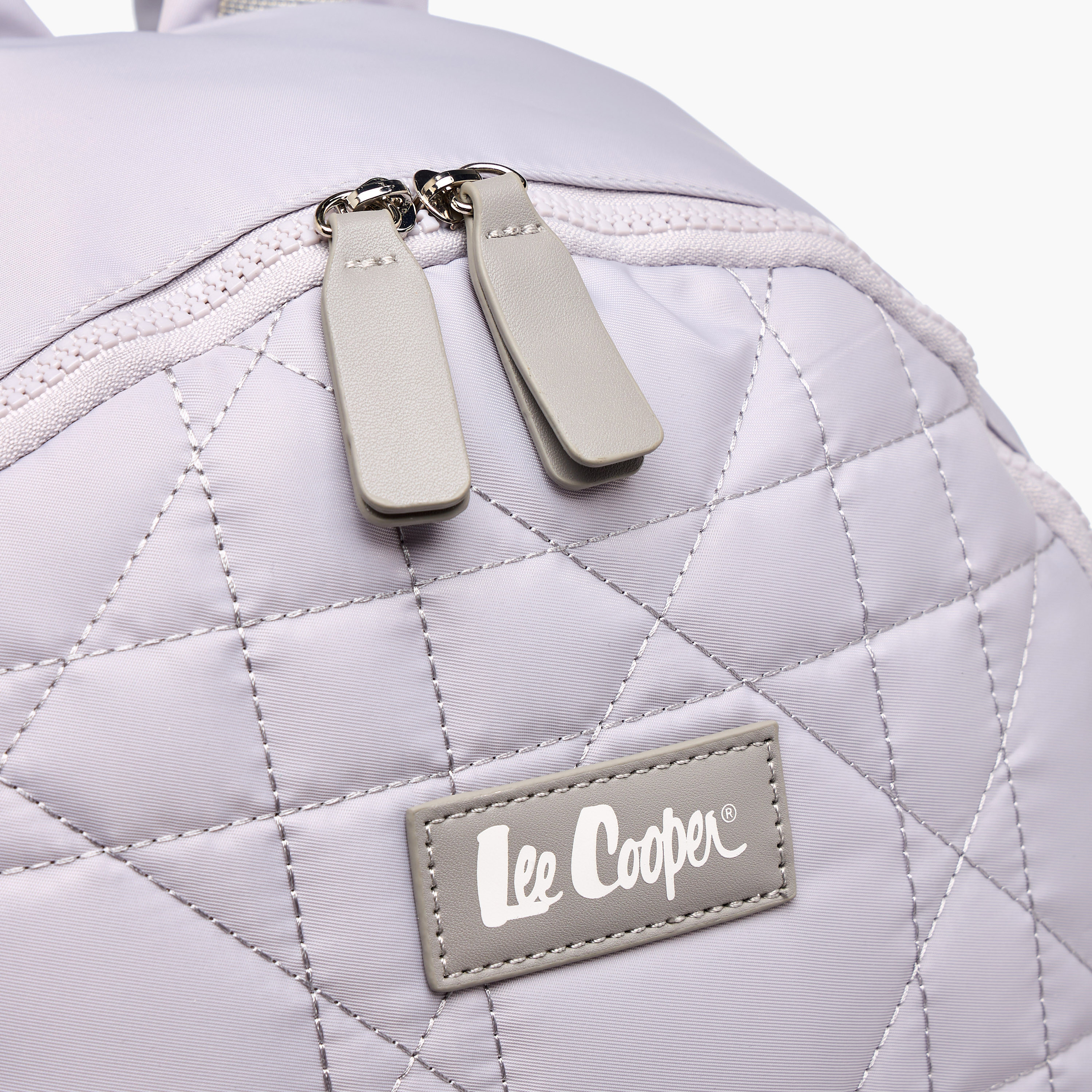 Lee Cooper Quilted Backpack with Adjustable Shoulder Straps and Zip Closure - 16x32x41 cm-men-bags-image-4