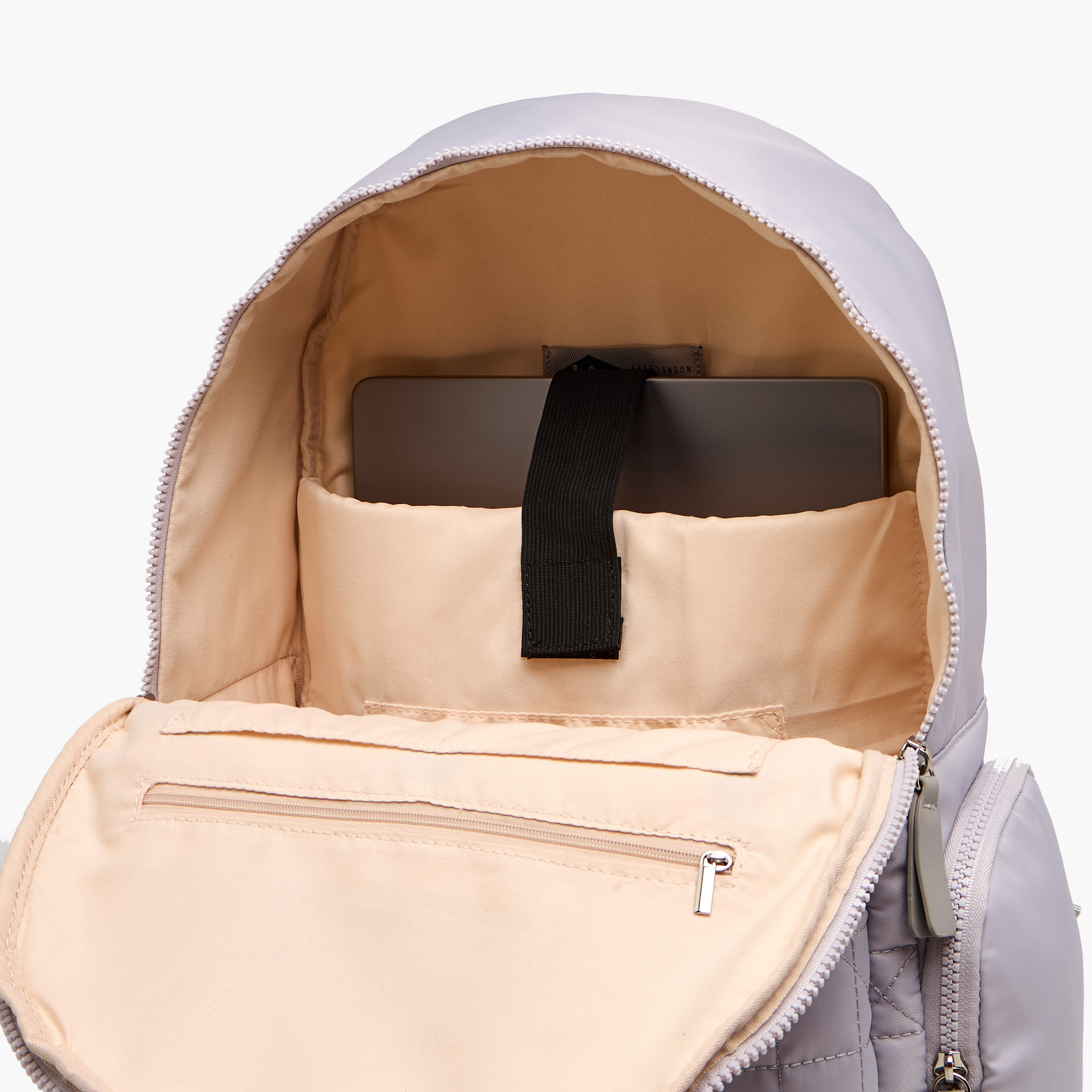 Lee Cooper Quilted Backpack with Adjustable Shoulder Straps and Zip Closure - 16x32x41 cm-men-bags-image-7