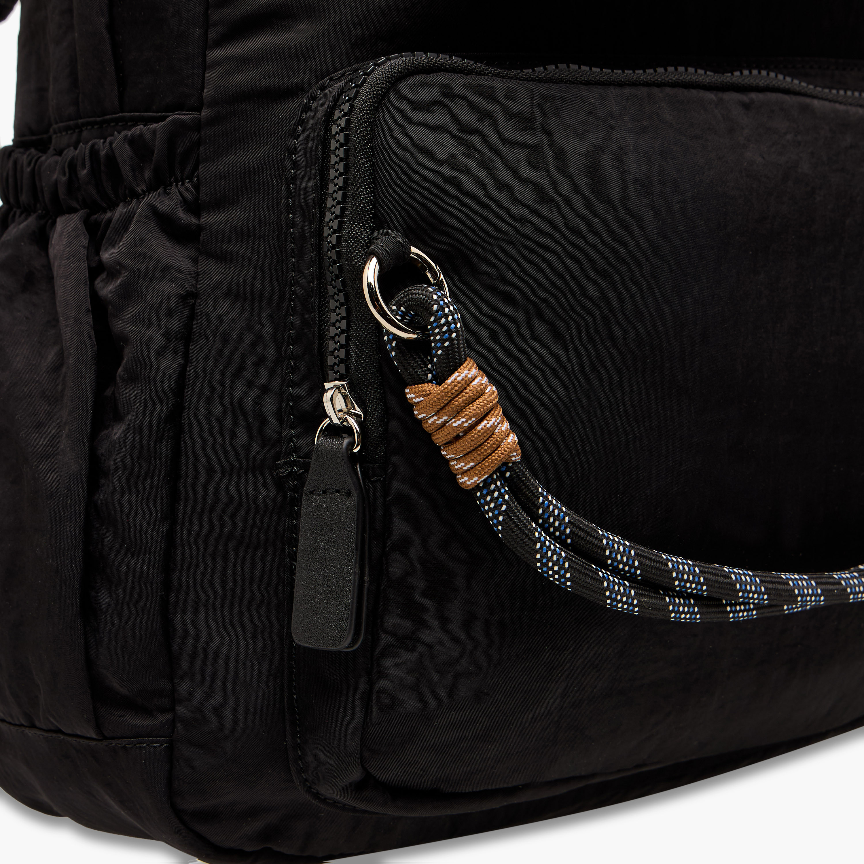 Lee Cooper Rope Accent Backpack with Adjustable Shoulder Straps and Zip Closure - 13x30x40 cm-men-bags-image-5