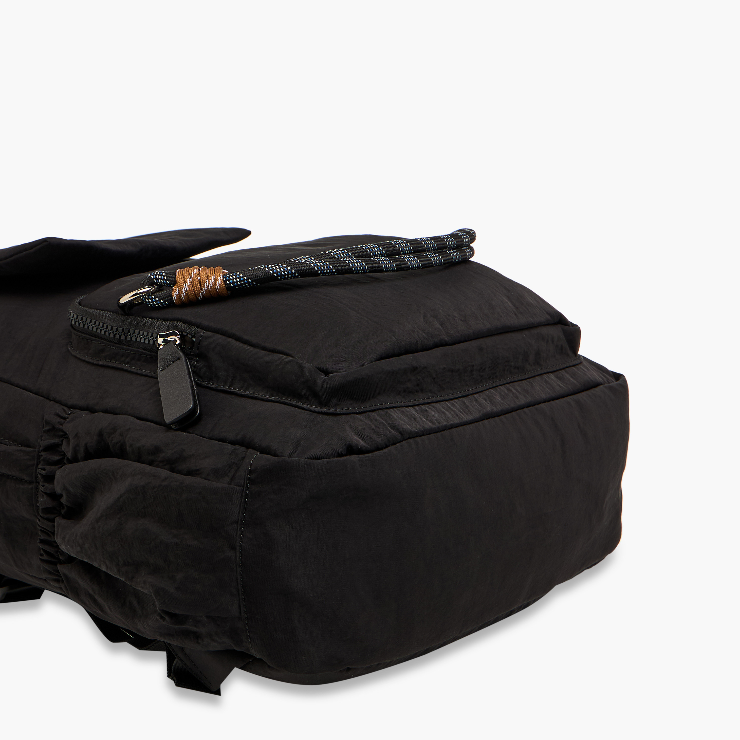 Lee Cooper Rope Accent Backpack with Adjustable Shoulder Straps and Zip Closure - 13x30x40 cm-men-bags-image-6