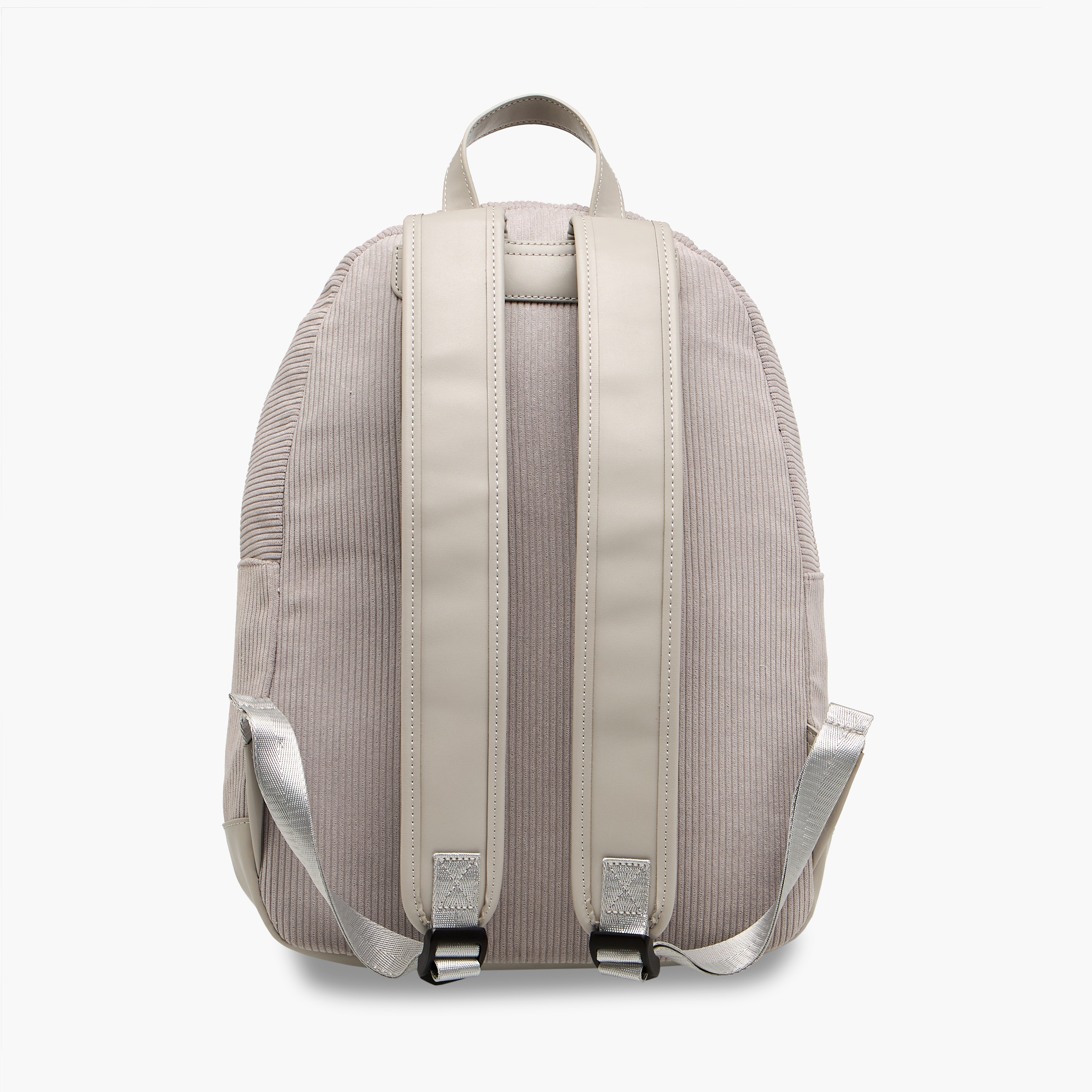 Lee Cooper Corduroy Backpack with Adjustable Shoulder Straps and Zip Closure - 15x33x40 cm-men-bags-image-3