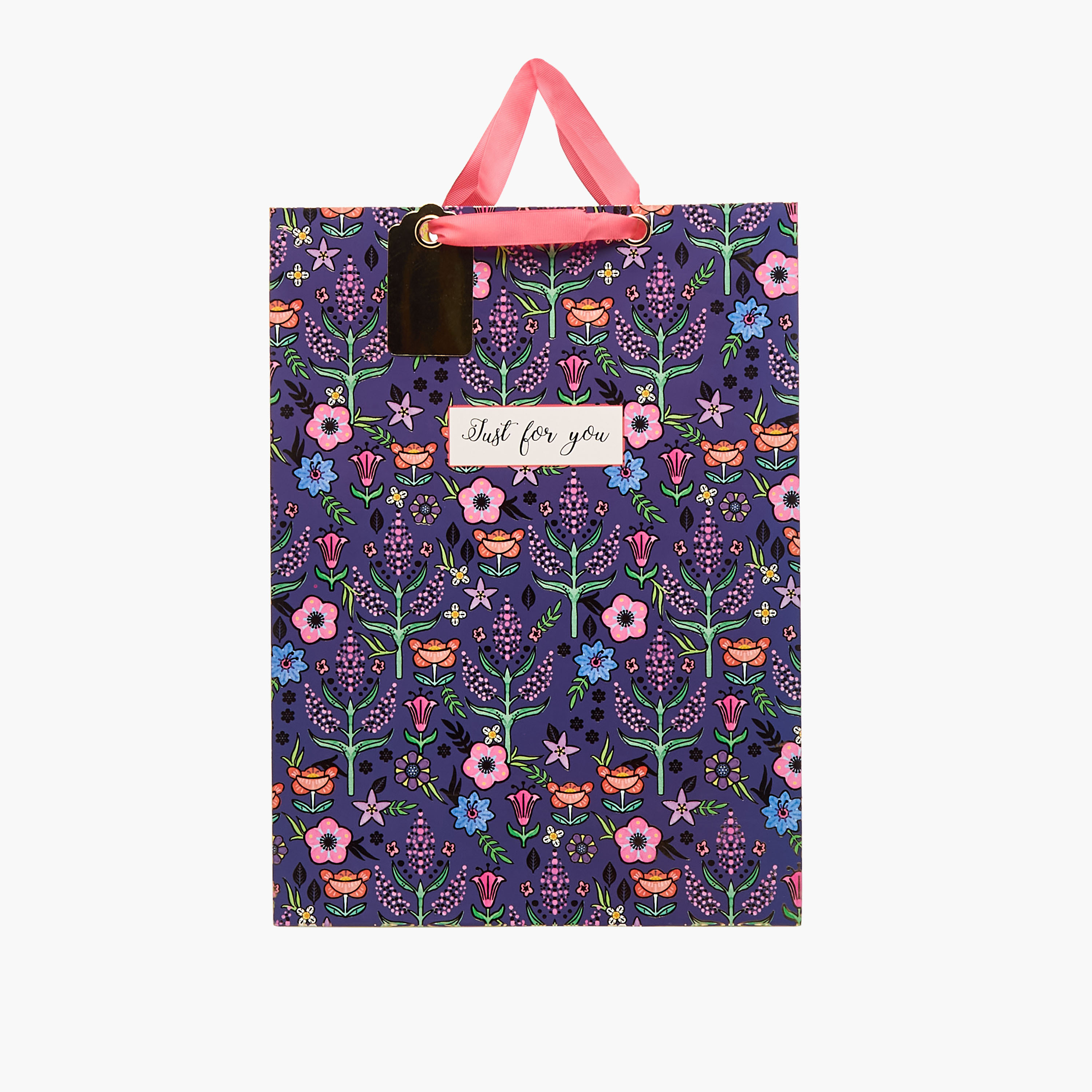 شنطة هدايا ورقية بطبعات زهور من فايندز - كبيرة جدًا-household-giftingaccessories-giftings-image-1