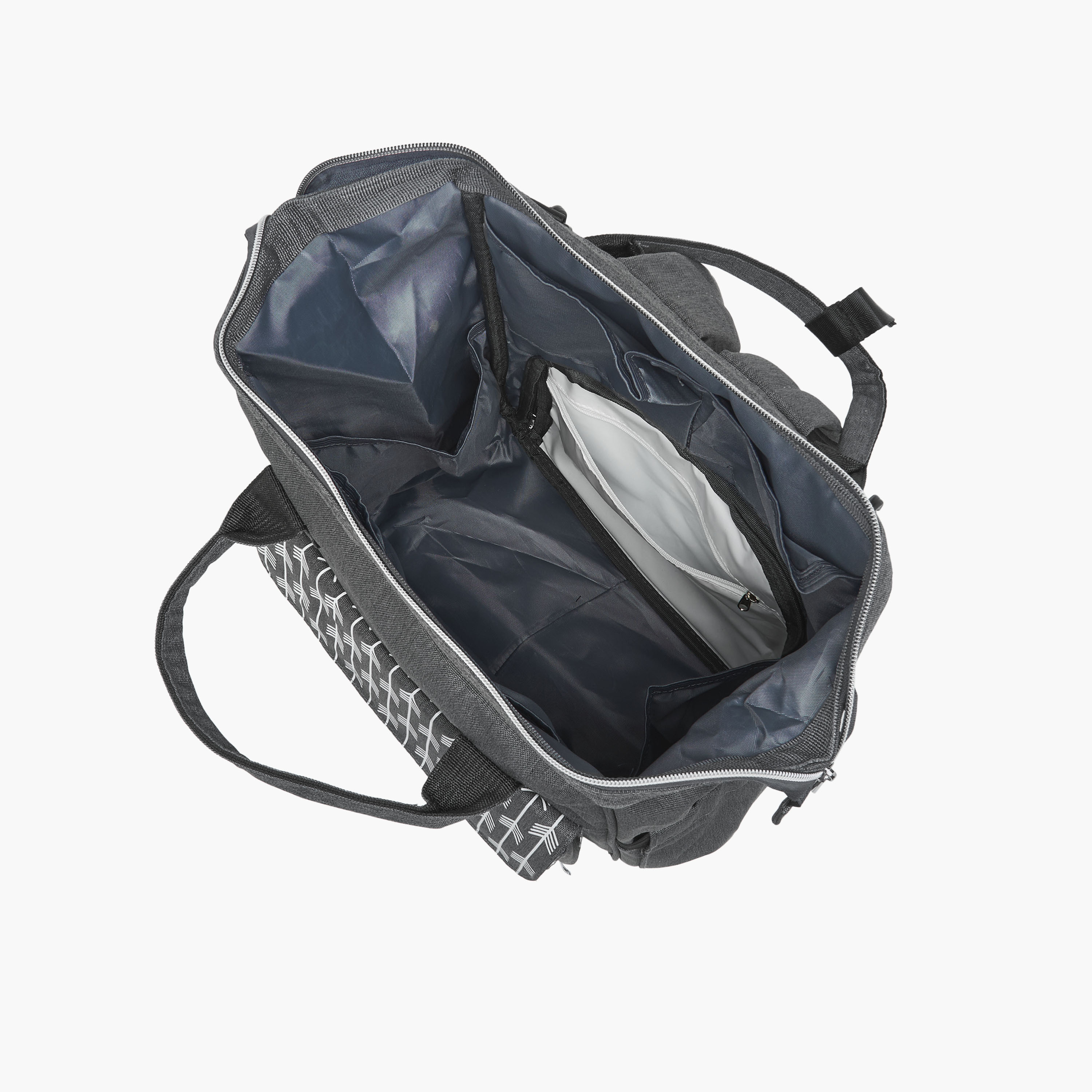 Juniors Arrow Print Diaper Backpack with Zip Closure-baby-gear-diaperbags-image-5