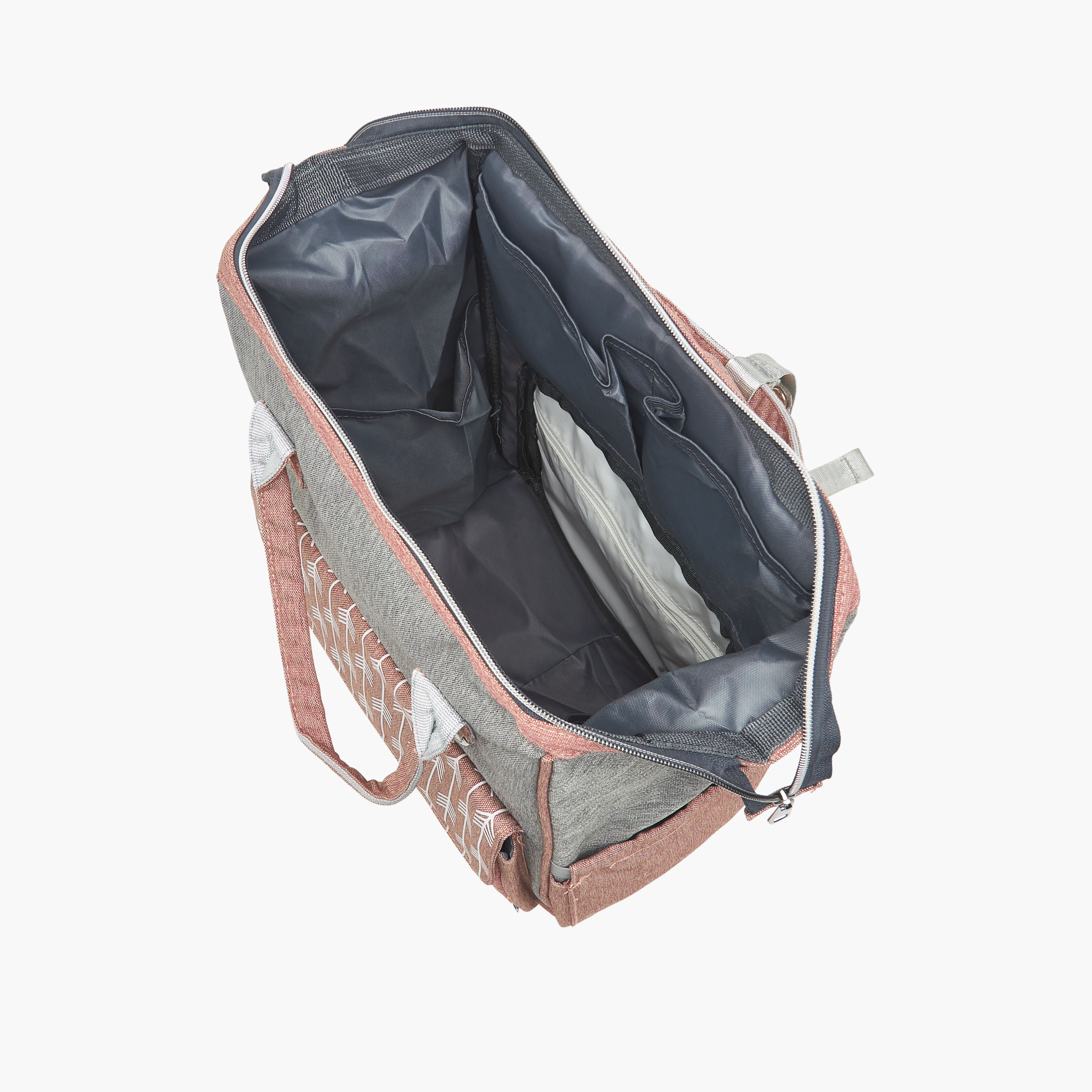 Juniors Arrow Print Diaper Backpack with Zip Closure-baby-diapering-diaperbags-image-5