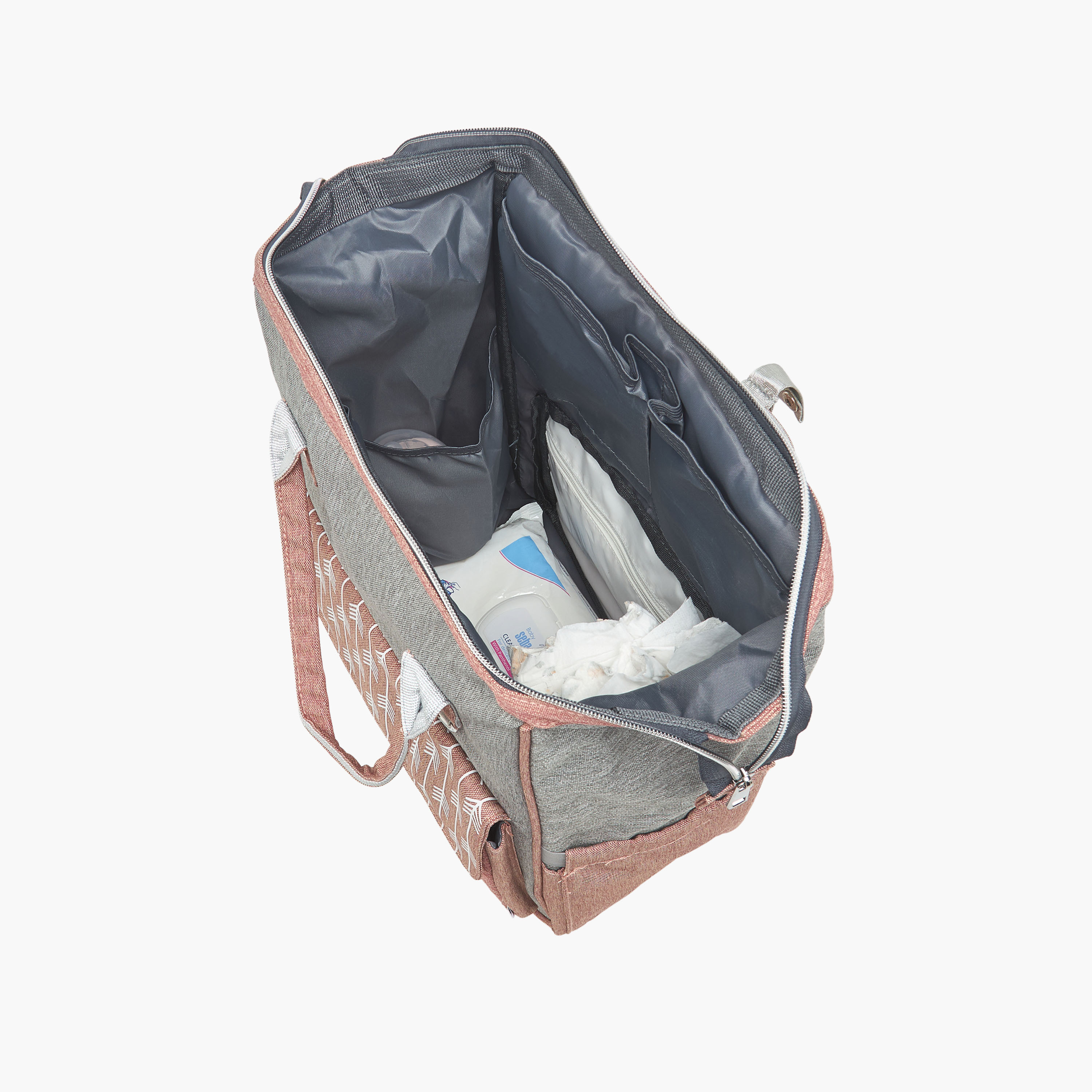 Juniors Arrow Print Diaper Backpack with Zip Closure-baby-diapering-diaperbags-image-6