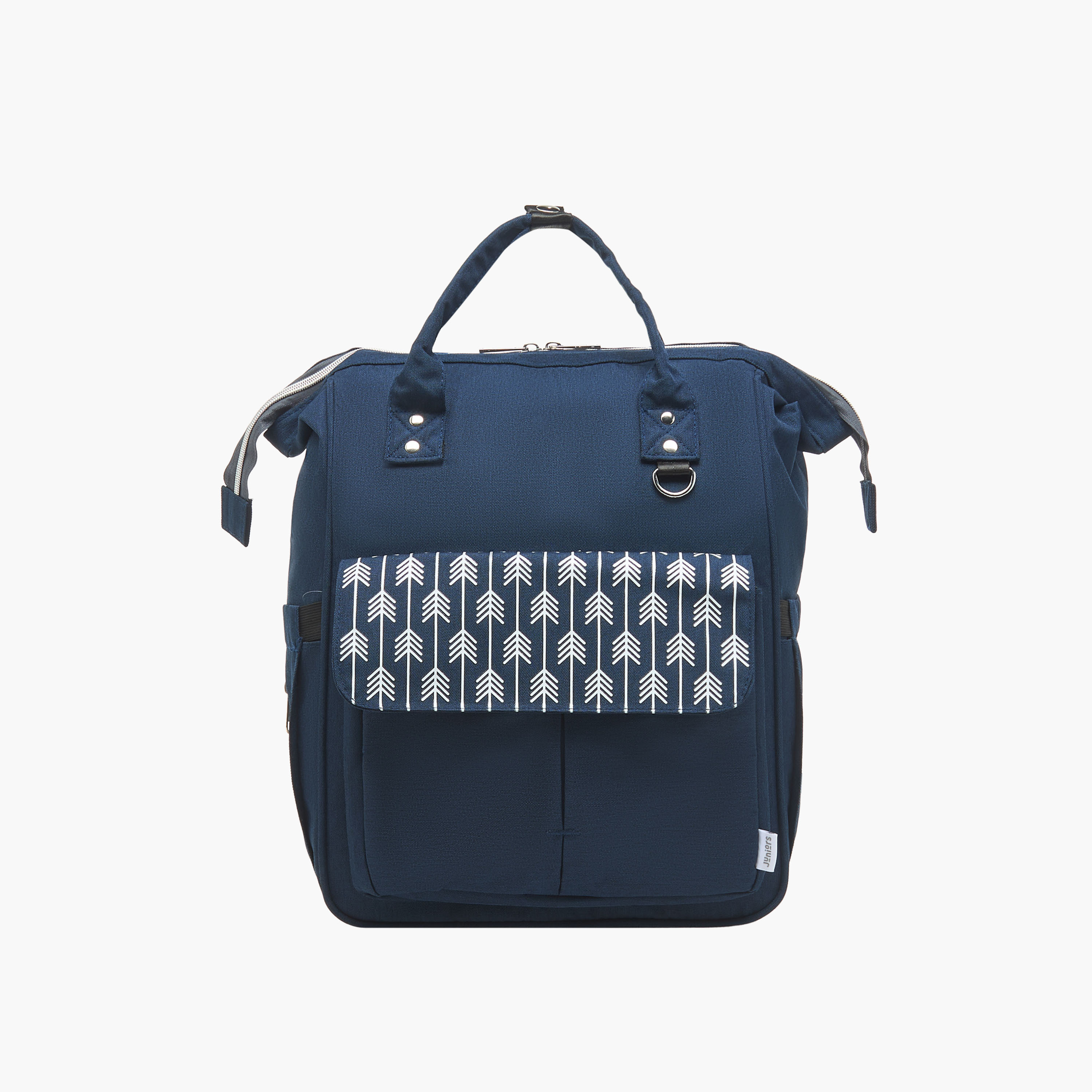 Juniors Arrow Print Diaper Backpack with Zip Closure-baby-diapering-diaperbags-image-1