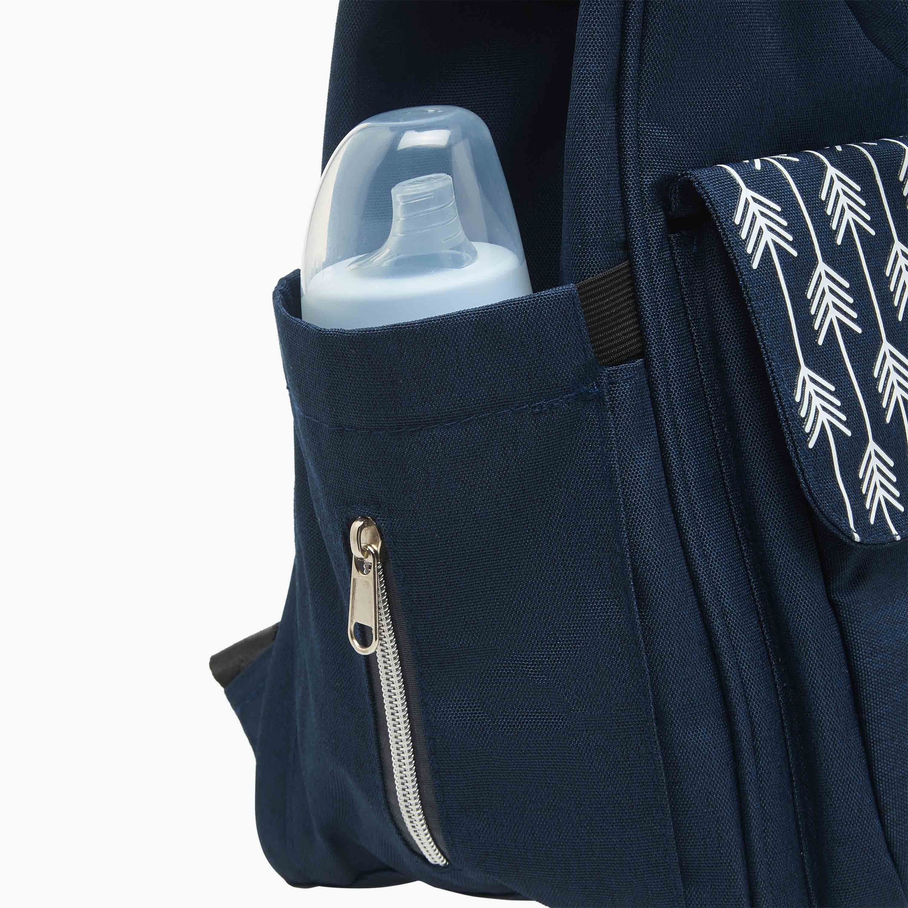 Juniors Arrow Print Diaper Backpack with Zip Closure-baby-diapering-diaperbags-image-8